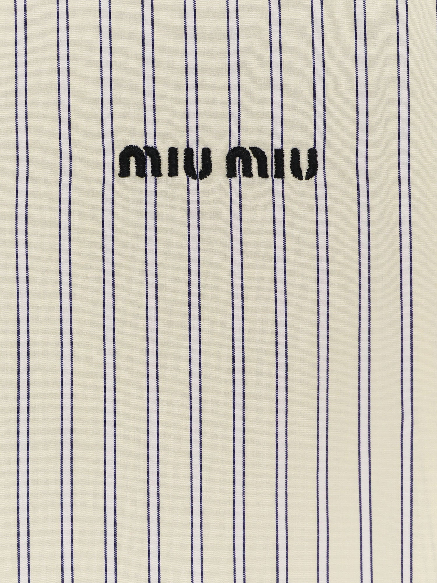 Miu Miu Women Striped Cotton Shirt MIU MIU