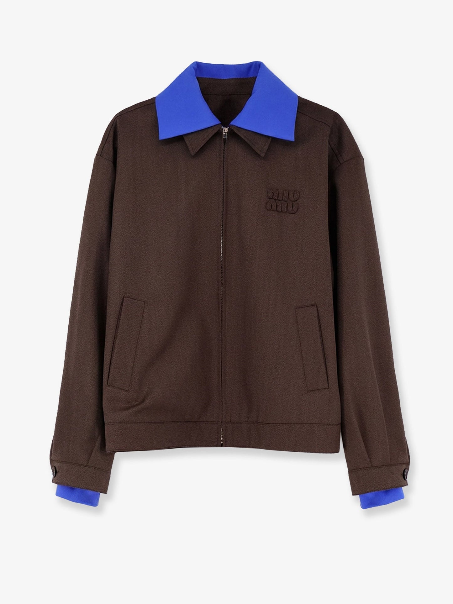 Miu Miu Women Virgin Wool Jacket With Logo Detail MIU MIU