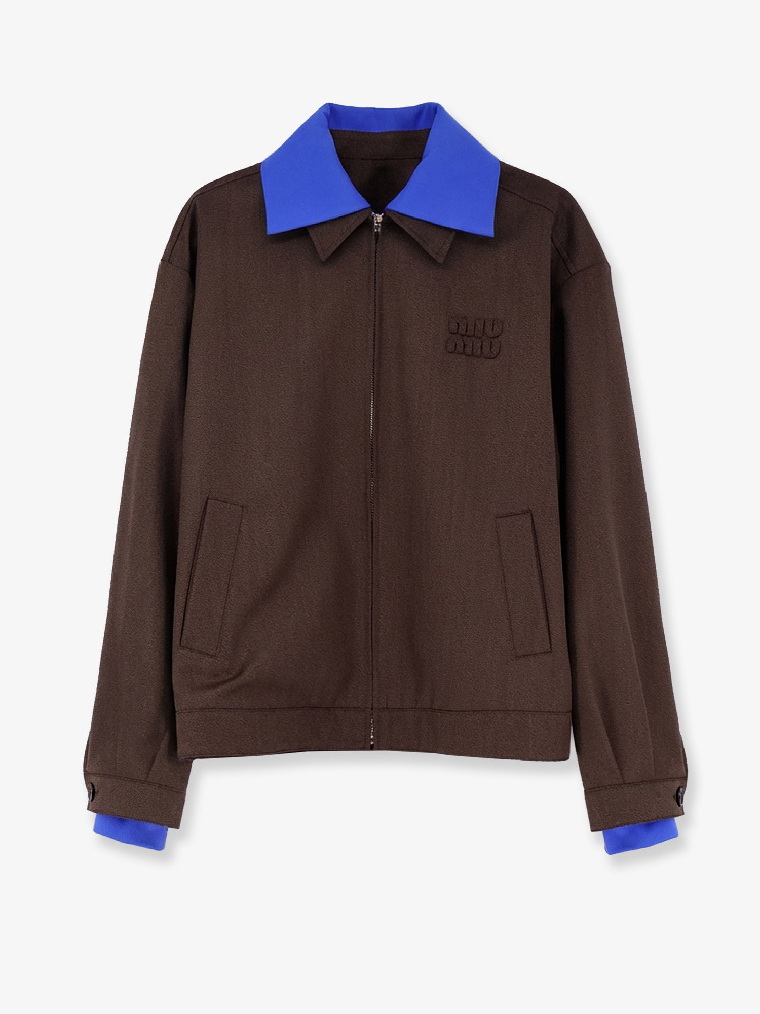 Miu Miu Women Virgin Wool Jacket With Logo Detail MIU MIU