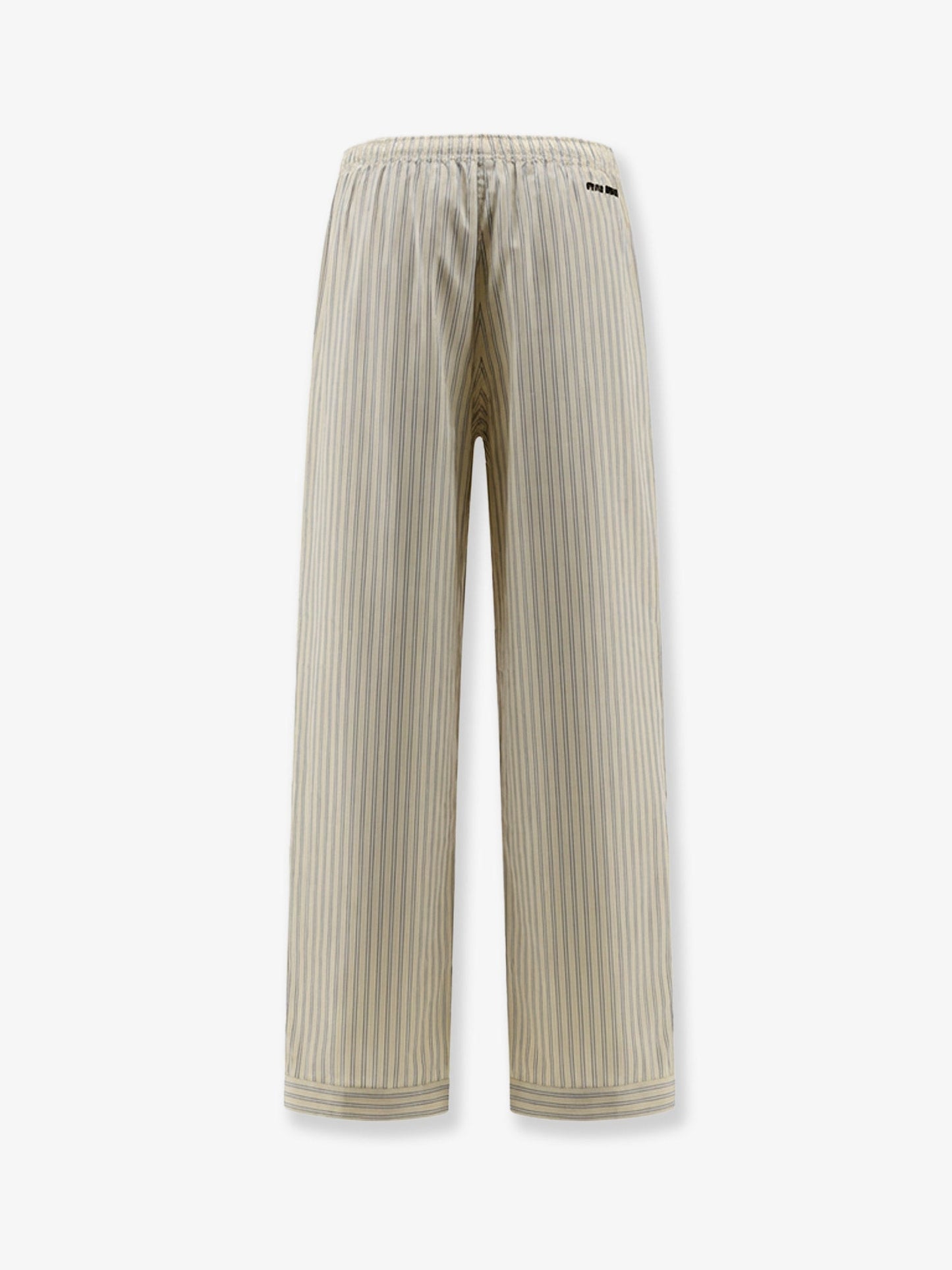 Miu Miu Women Striped Cotton Pajama Pants MIU MIU