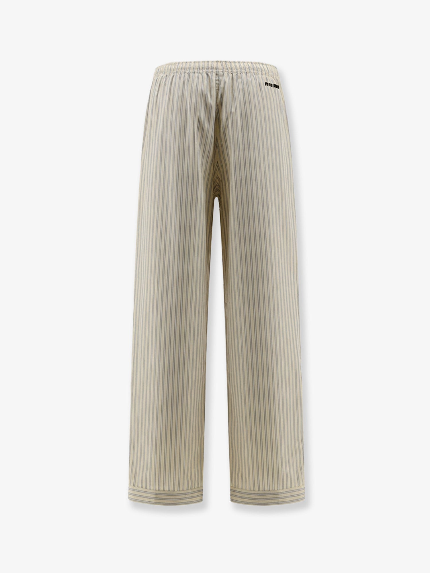 Miu Miu Women Striped Cotton Pajama Pants MIU MIU