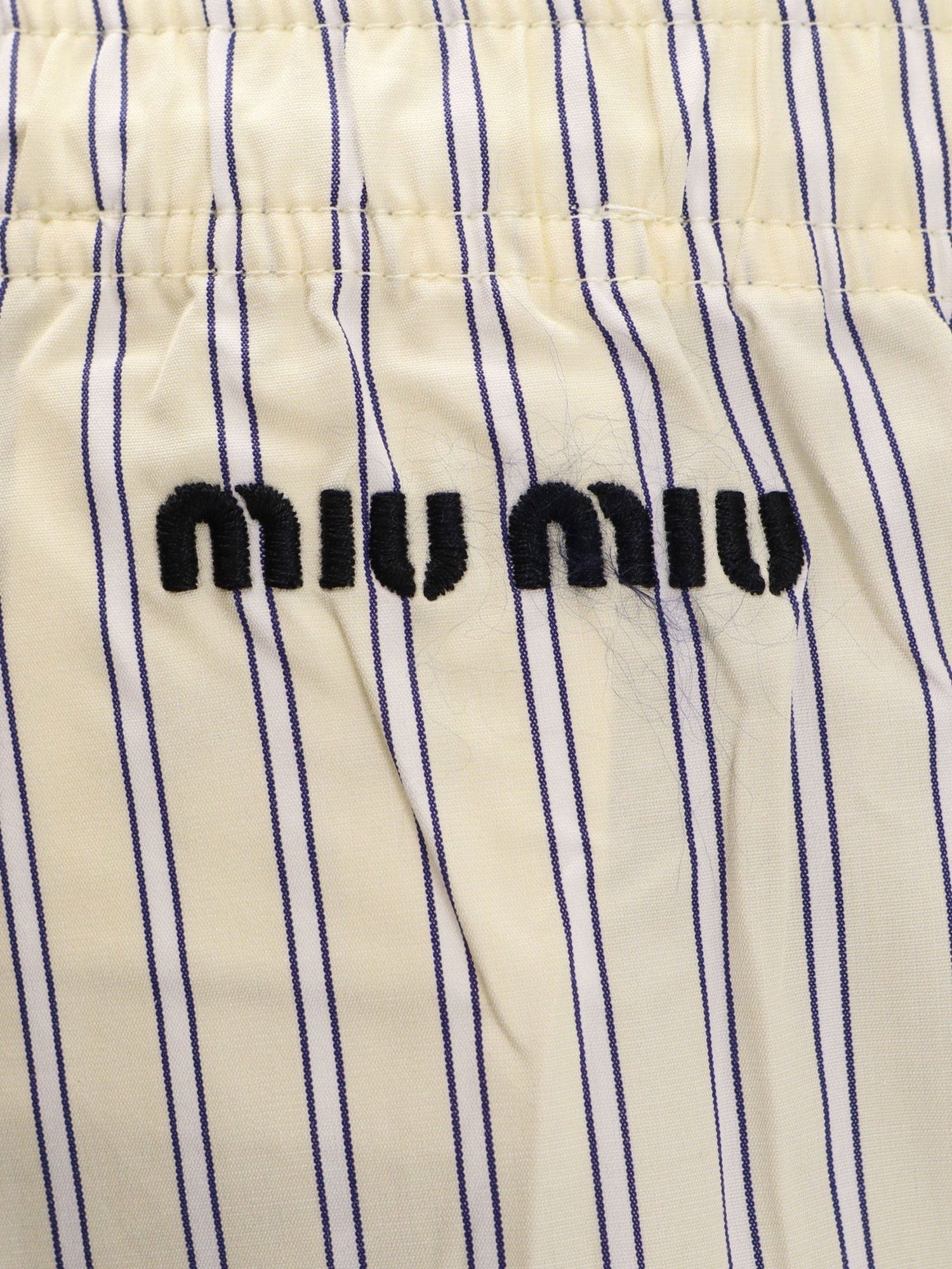 Miu Miu Women Striped Cotton Pajama Pants MIU MIU