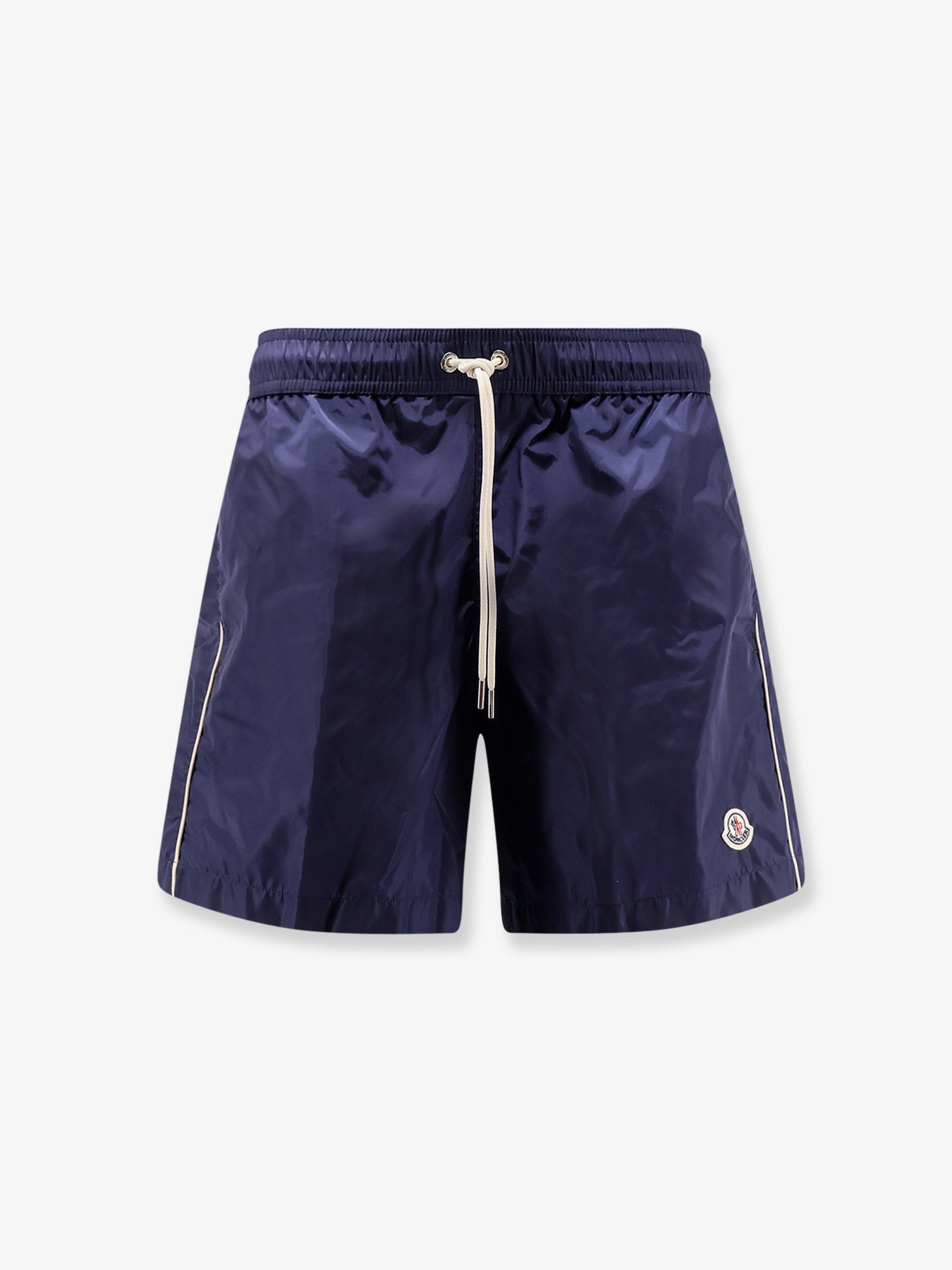Moncler Men Nylon Swim Shorts With Side Logo Patch MONCLER