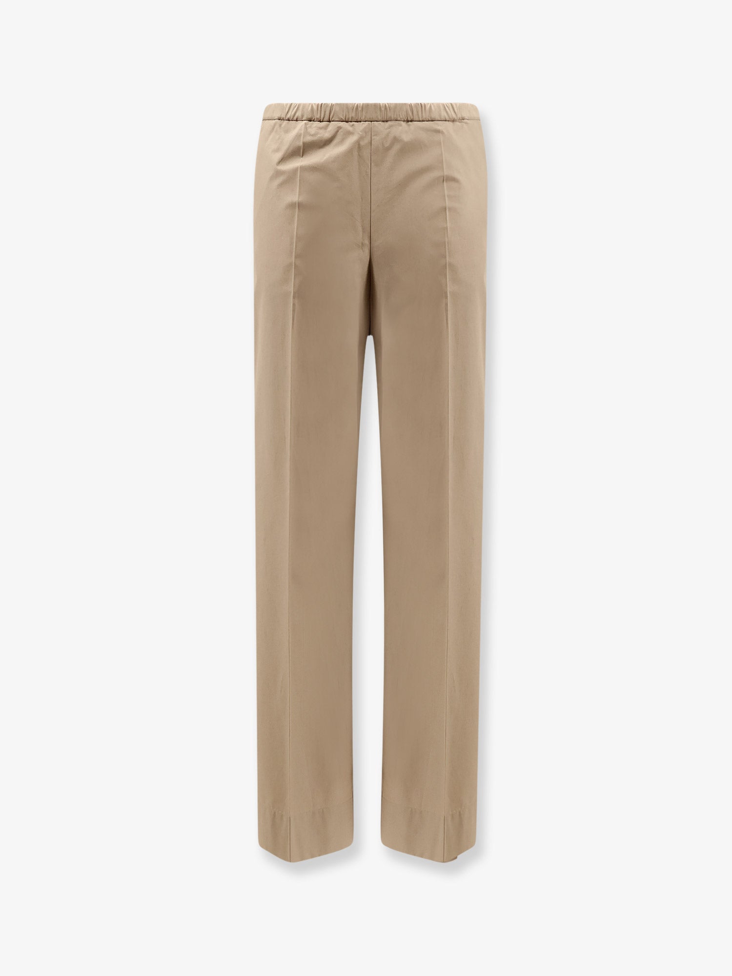 Moncler Women Cotton Trousers With Logo Patch MONCLER