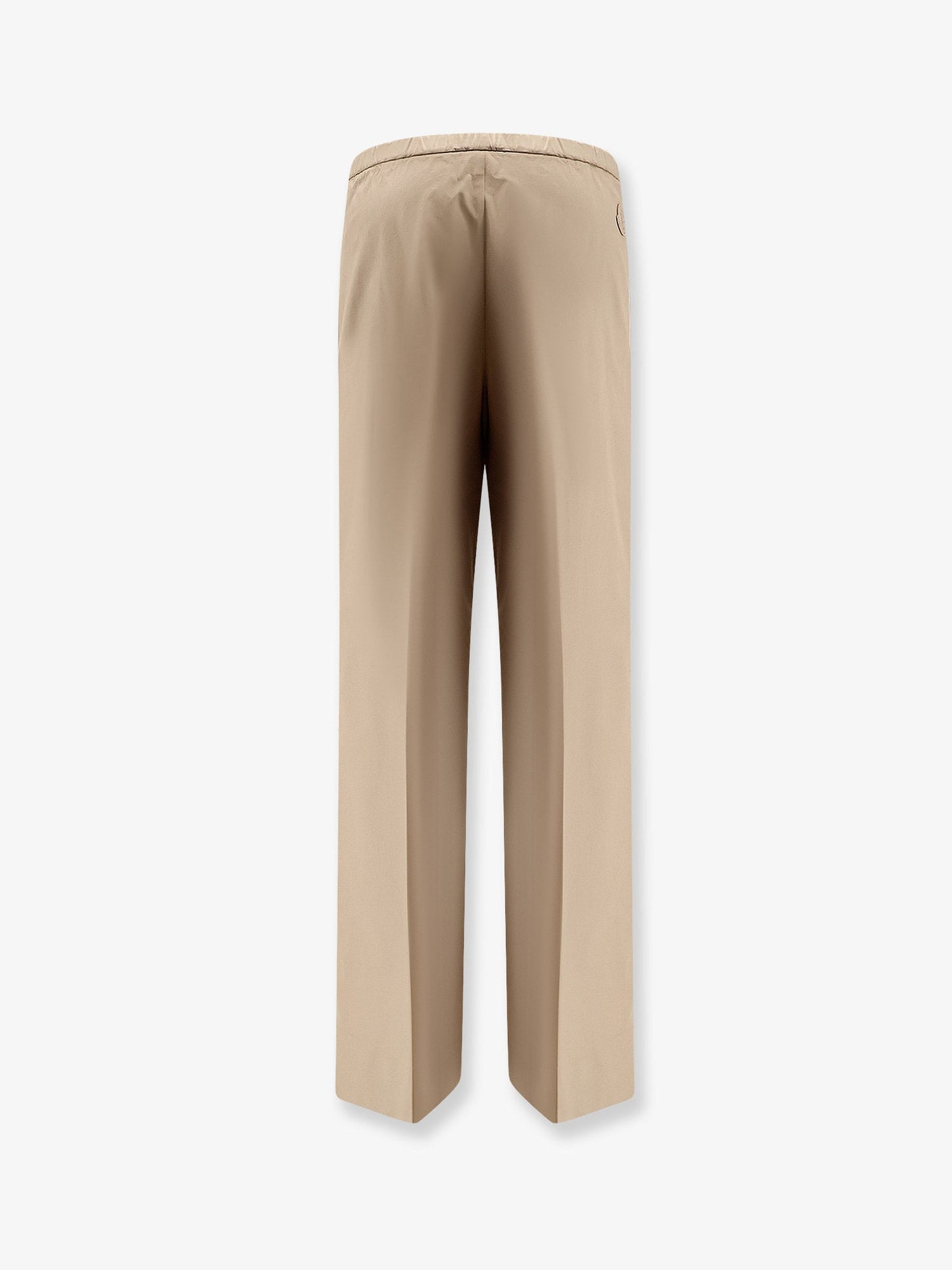 Moncler Women Cotton Trousers With Logo Patch MONCLER