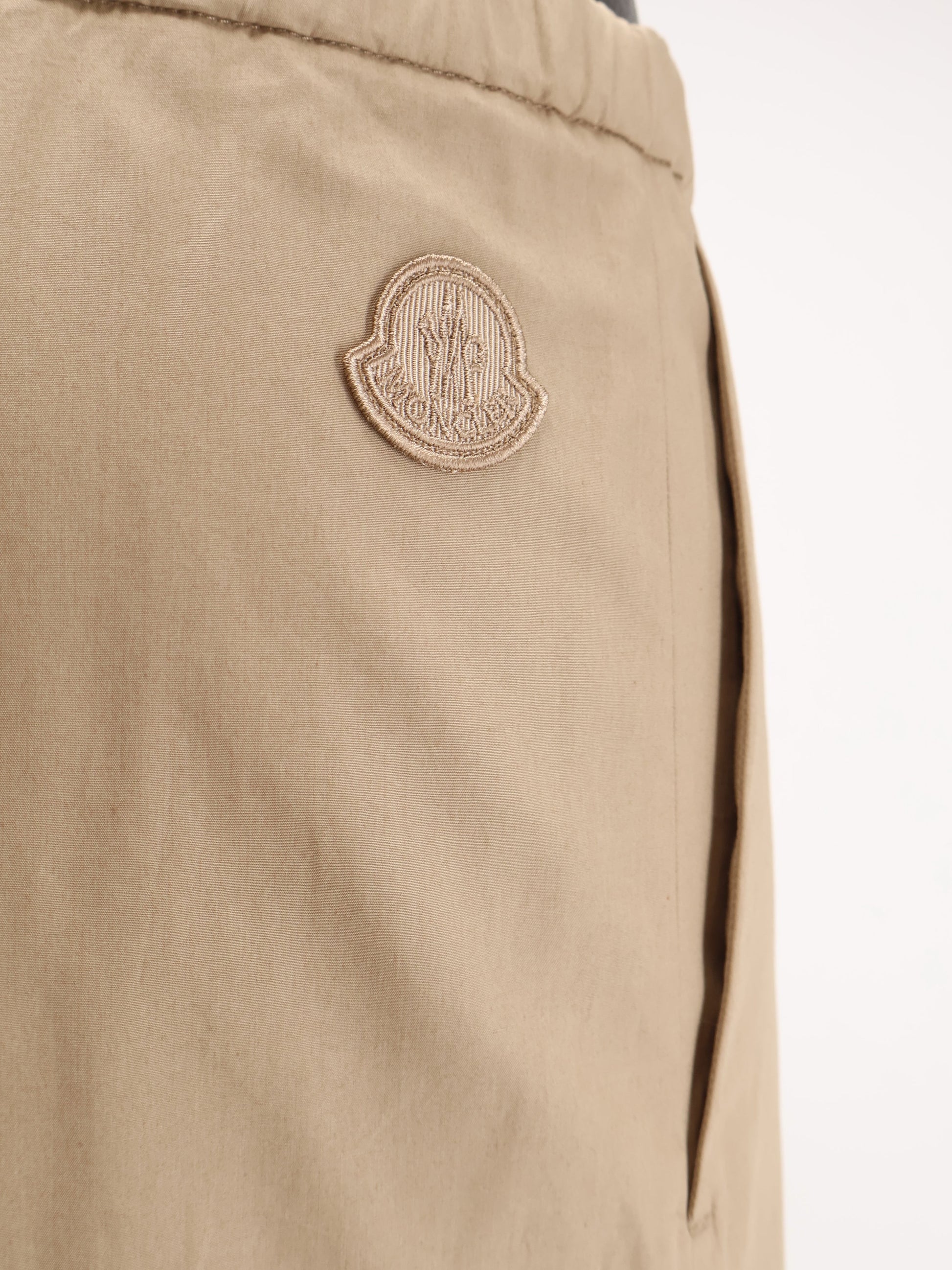Moncler Women Cotton Trousers With Logo Patch MONCLER