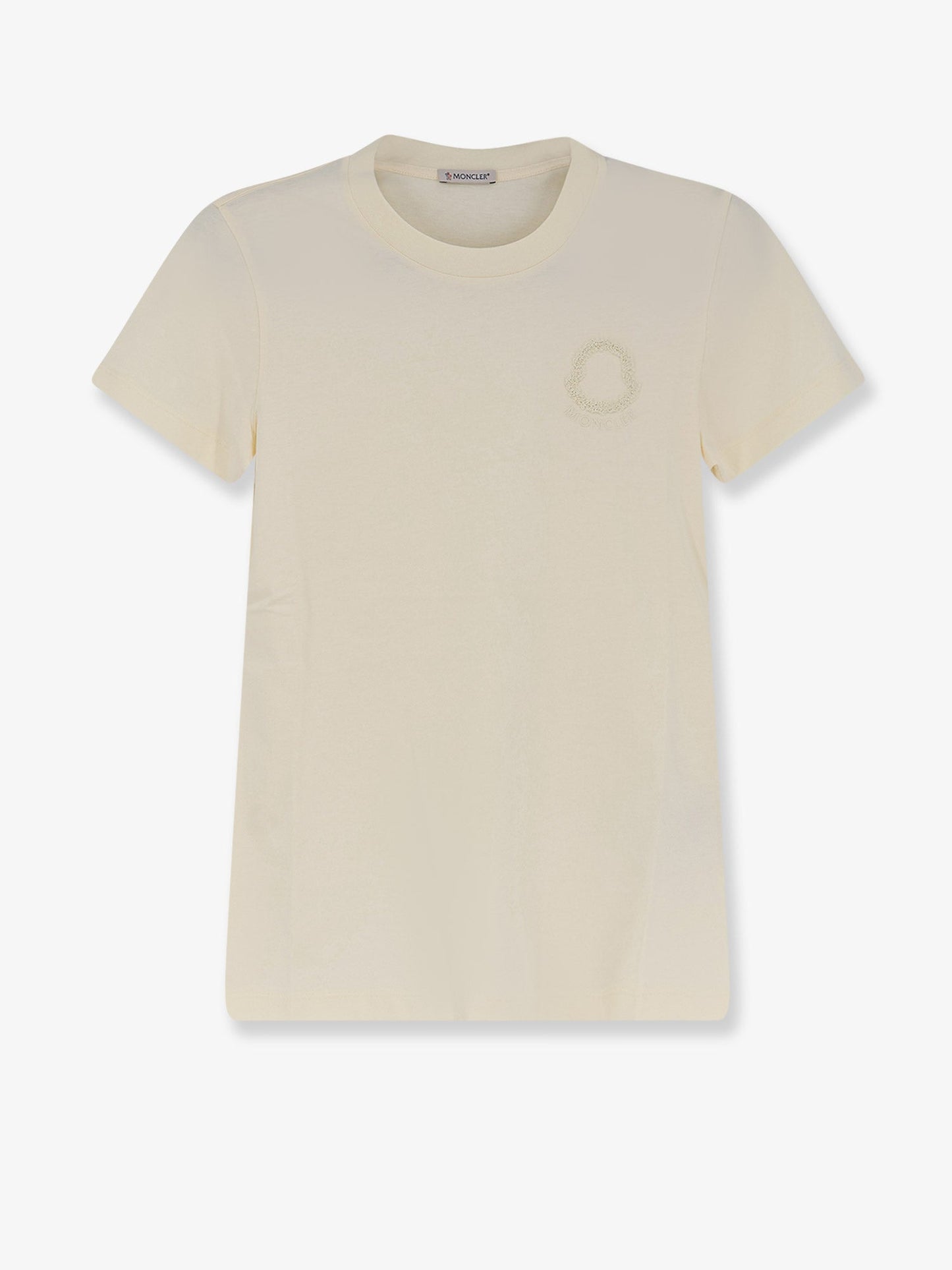 Moncler Women Cotton T-Shirt With Flocked Logo On The Front MONCLER
