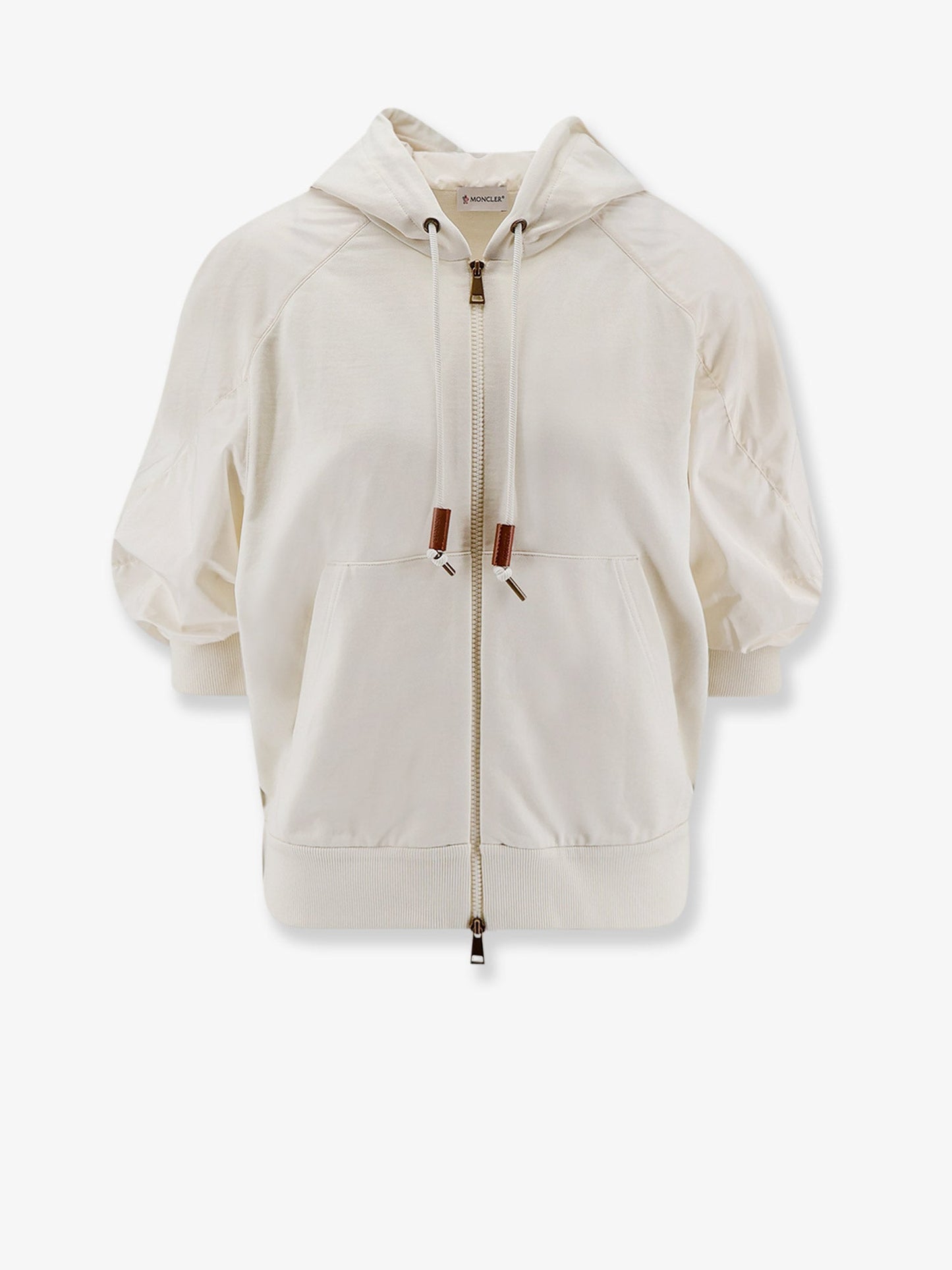 Moncler Women Cotton Sweatshirt With Nylon Sleeves MONCLER