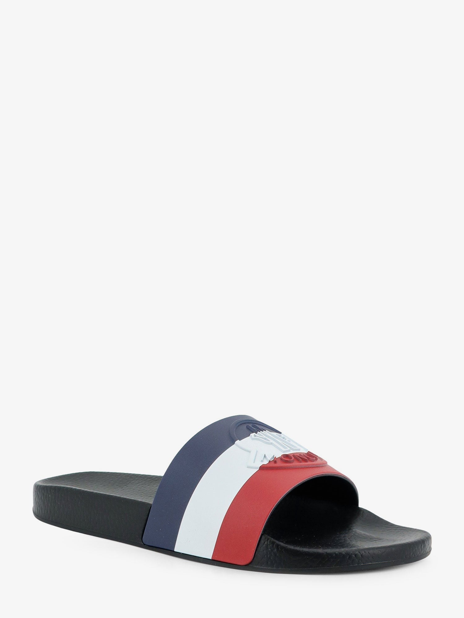 Moncler Men Basile Rubber Sandals With Front Logo Patch MONCLER