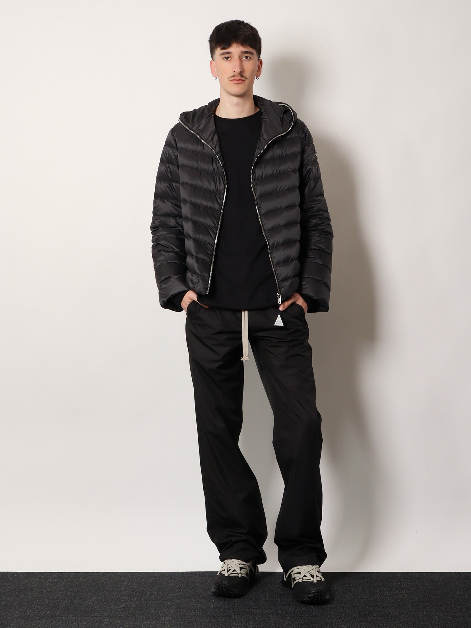 Moncler + Rick Owens Men Zip Lock Hooded Down Jacket MONCLER