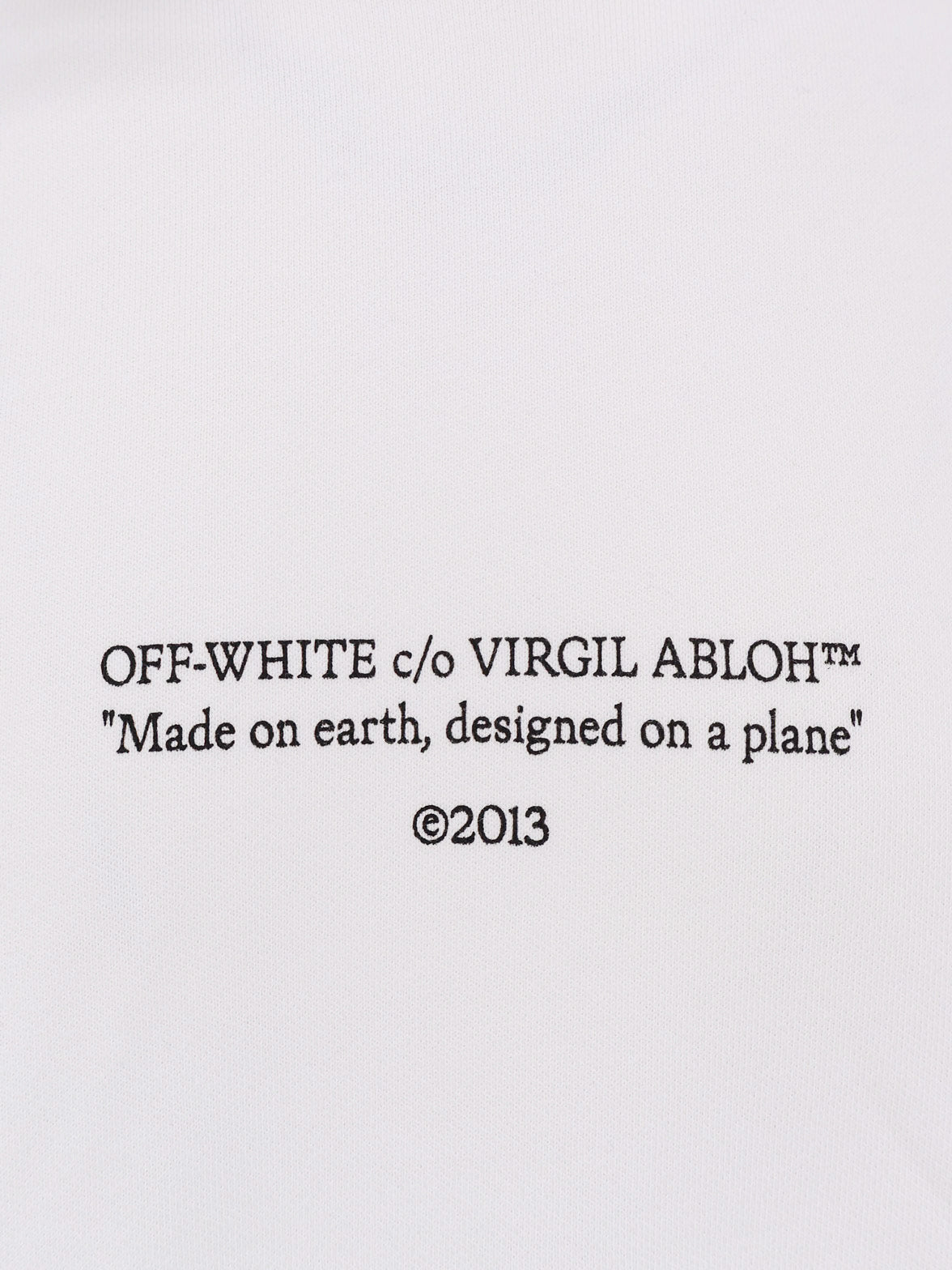 Off White Men Cotton Sweatshirt With Frontal Logo Print OFF-WHITE