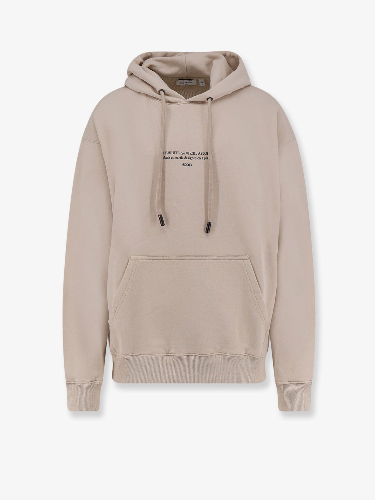 Off White Men Cotton Sweatshirt With Frontal Logo Print OFF-WHITE