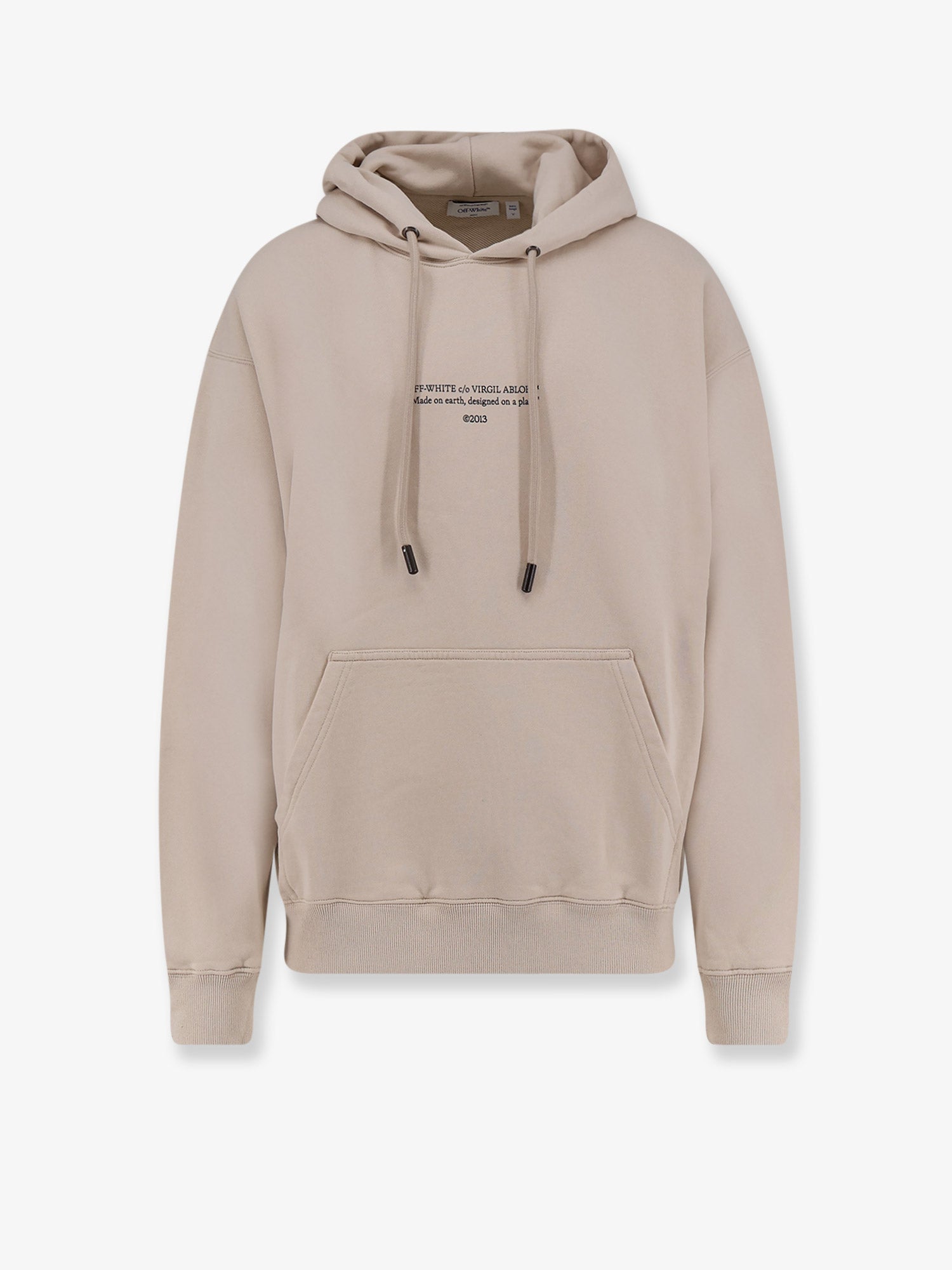 Off White Men Cotton Sweatshirt With Frontal Logo Print OFF-WHITE