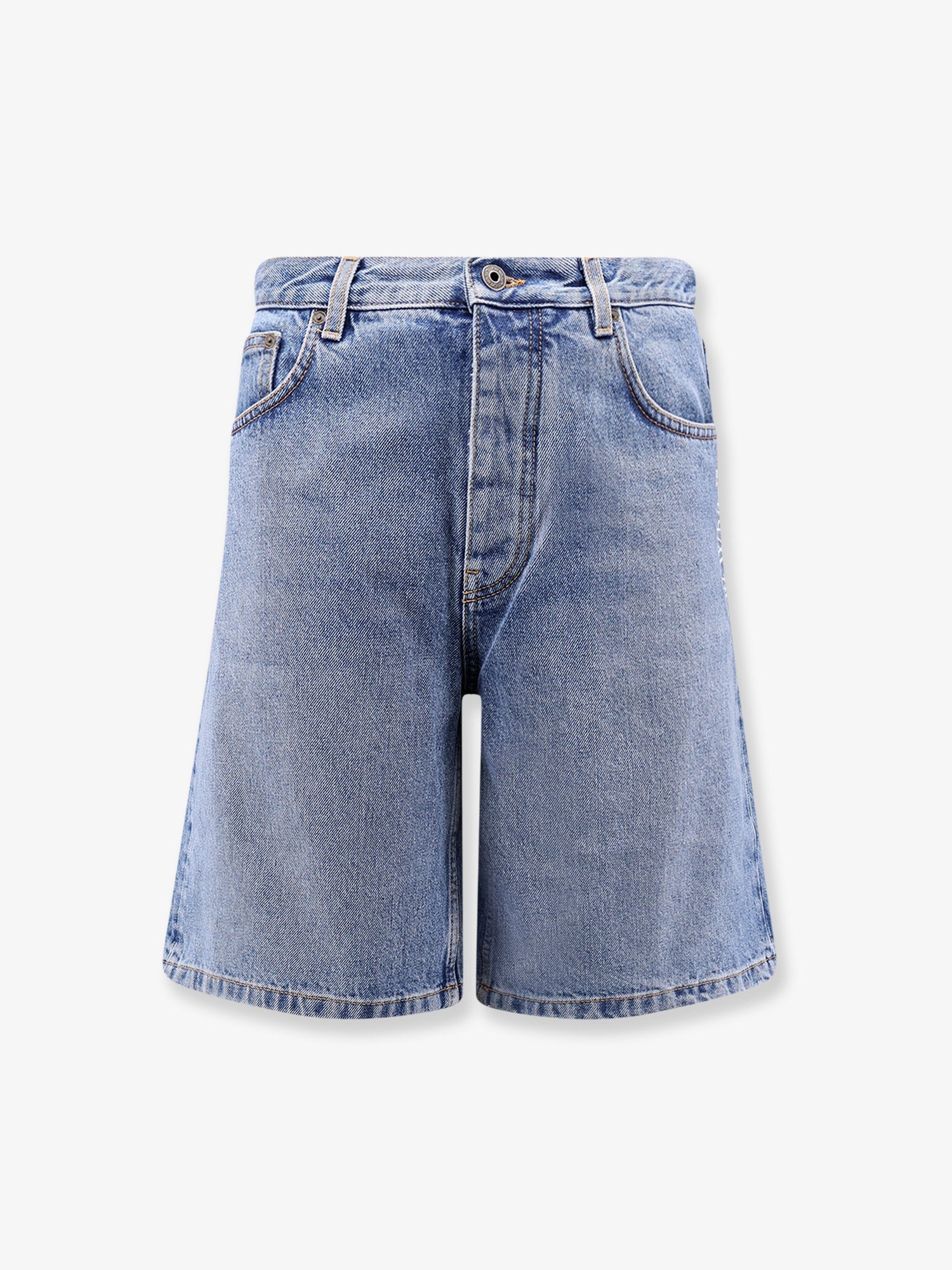 Off White Men Half Arrow Denim Shorts OFF-WHITE