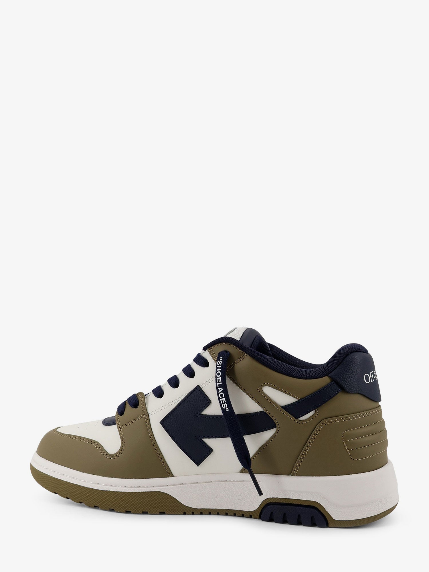 Off White Men Out Of Office Leather Sneakers With Iconic Side Logo OFF-WHITE