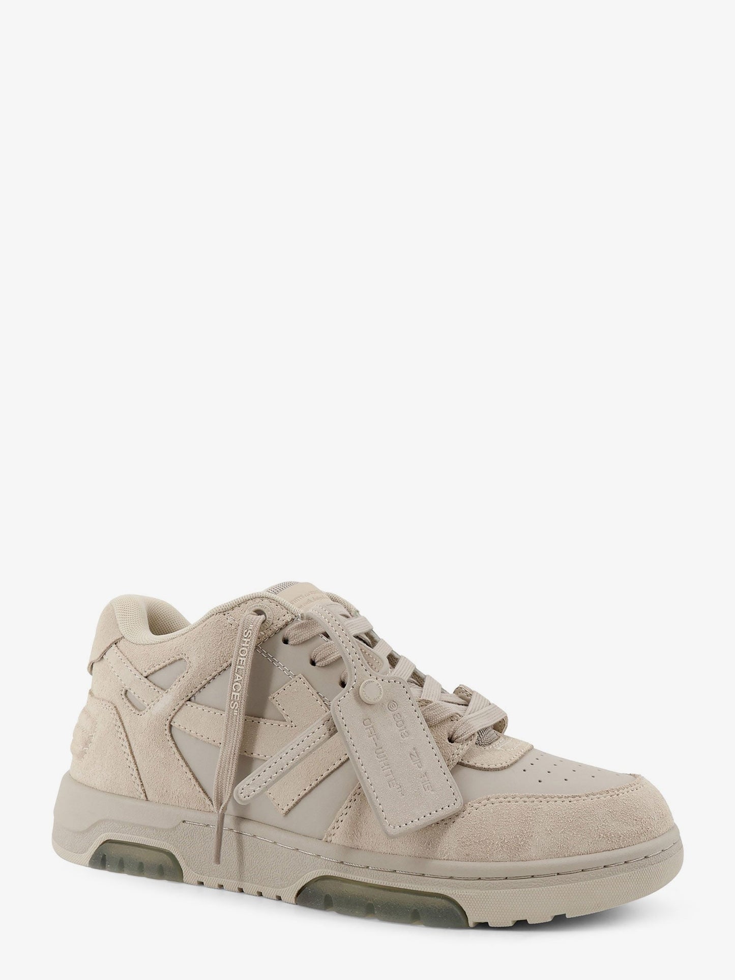 Off White Men Out Of Office Suede And Leather Sneakers With Iconic Logo On The Side OFF-WHITE