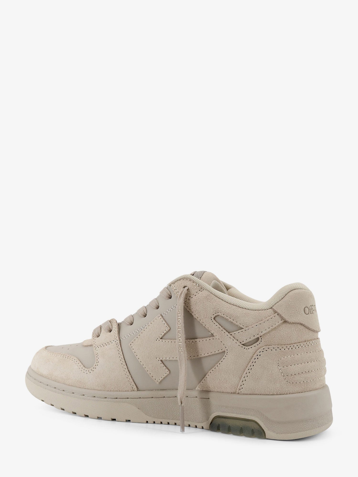 Off White Men Out Of Office Suede And Leather Sneakers With Iconic Logo On The Side OFF-WHITE