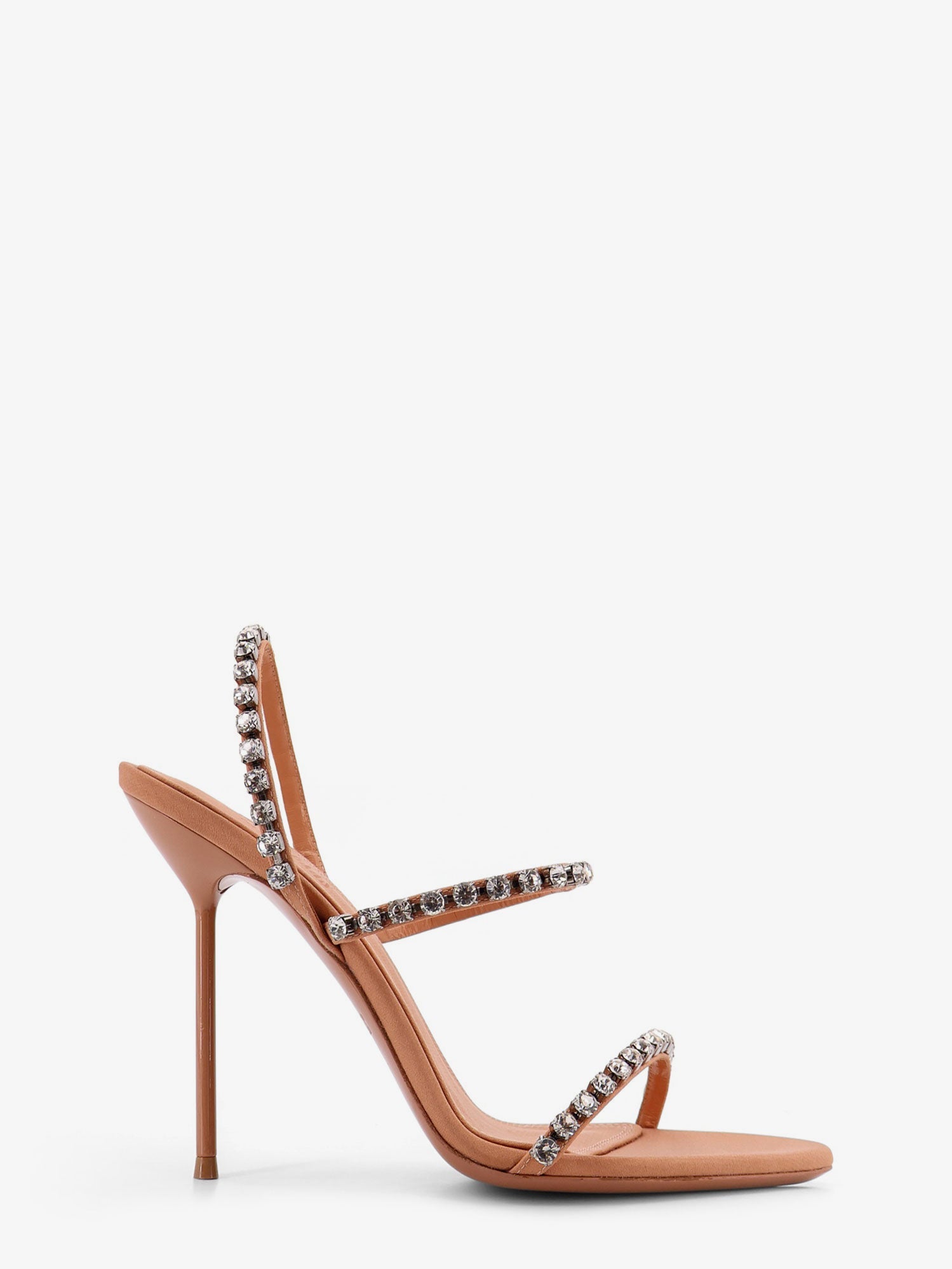 Paris Texas Women Lidia Satin Sandals With Crystal Detail PARIS TEXAS