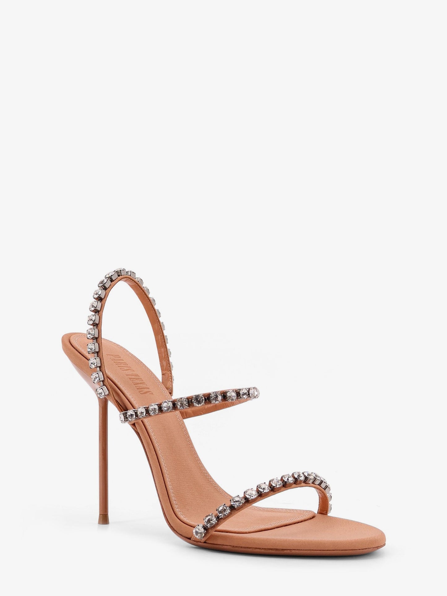 Paris Texas Women Lidia Satin Sandals With Crystal Detail PARIS TEXAS