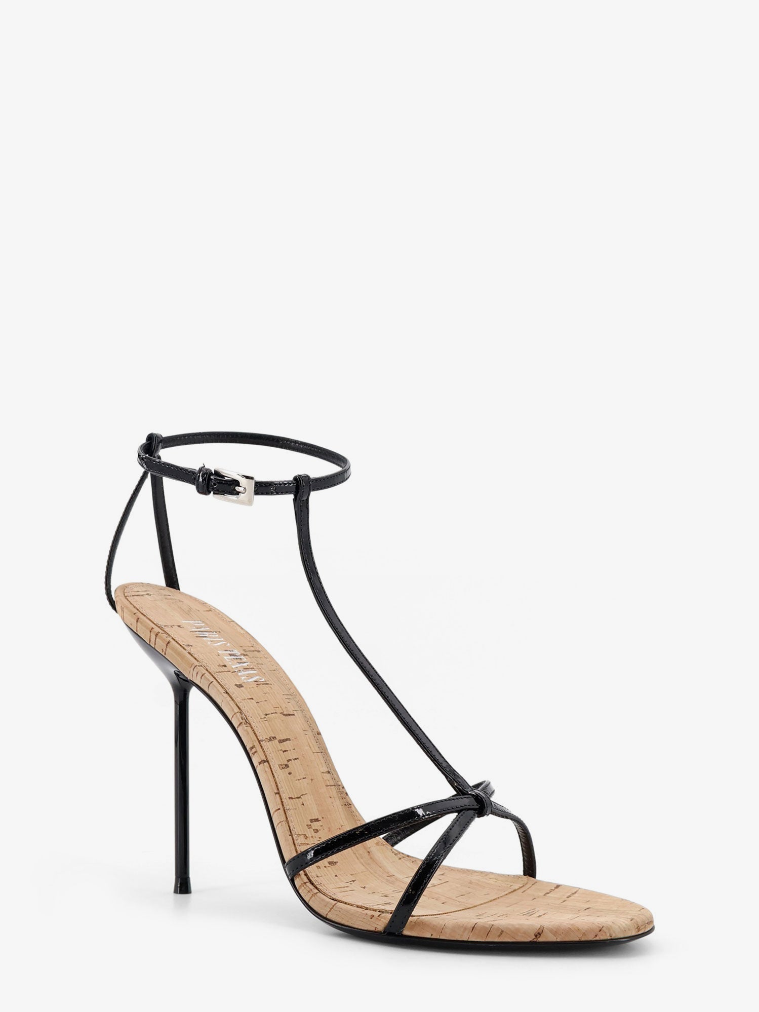 Paris Texas Women Lidia Leather And Cork Sandals PARIS TEXAS