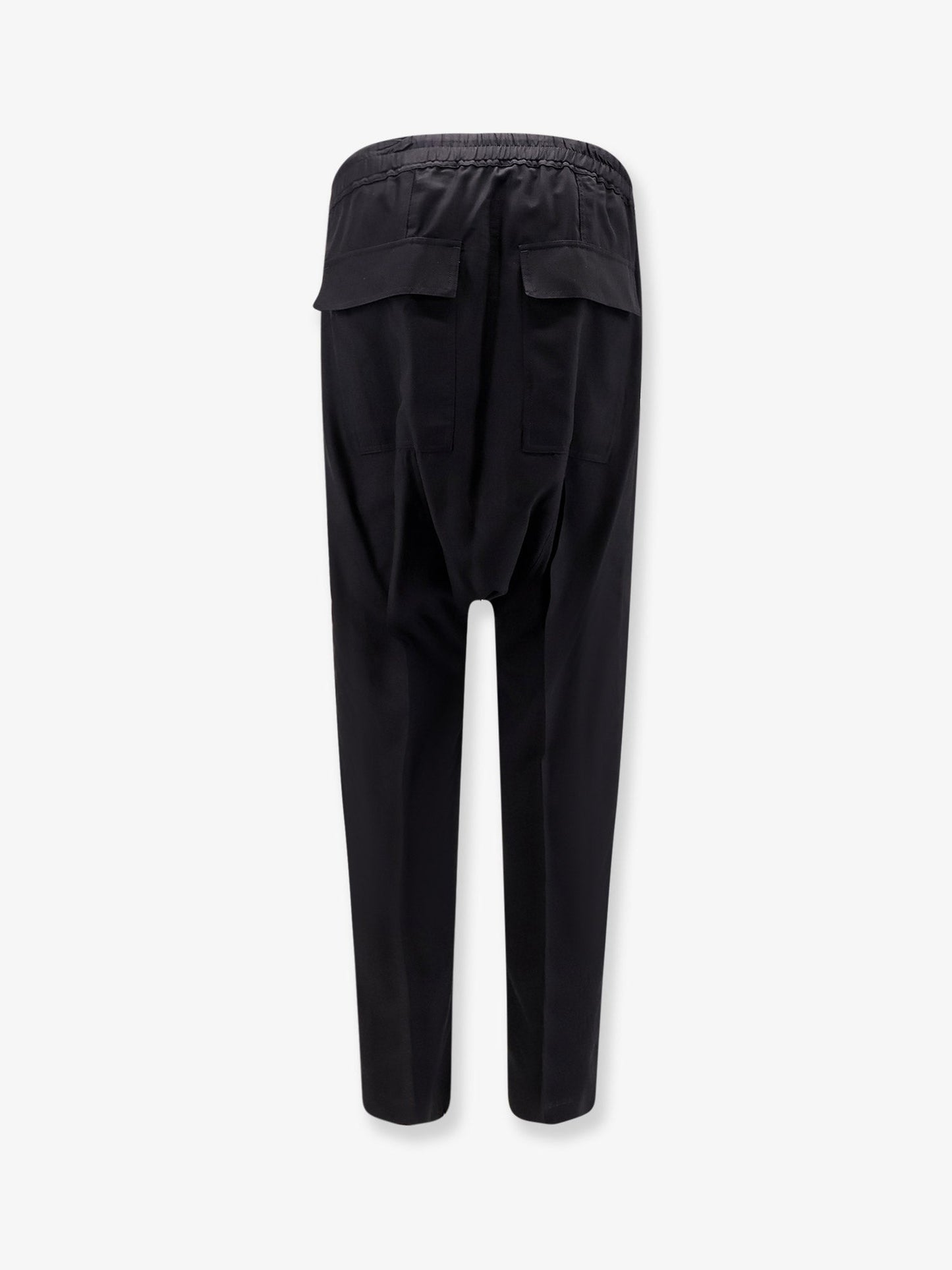 Rick Owens Men Drawstring Long Certified Virgin Wool Trousers RICK OWENS
