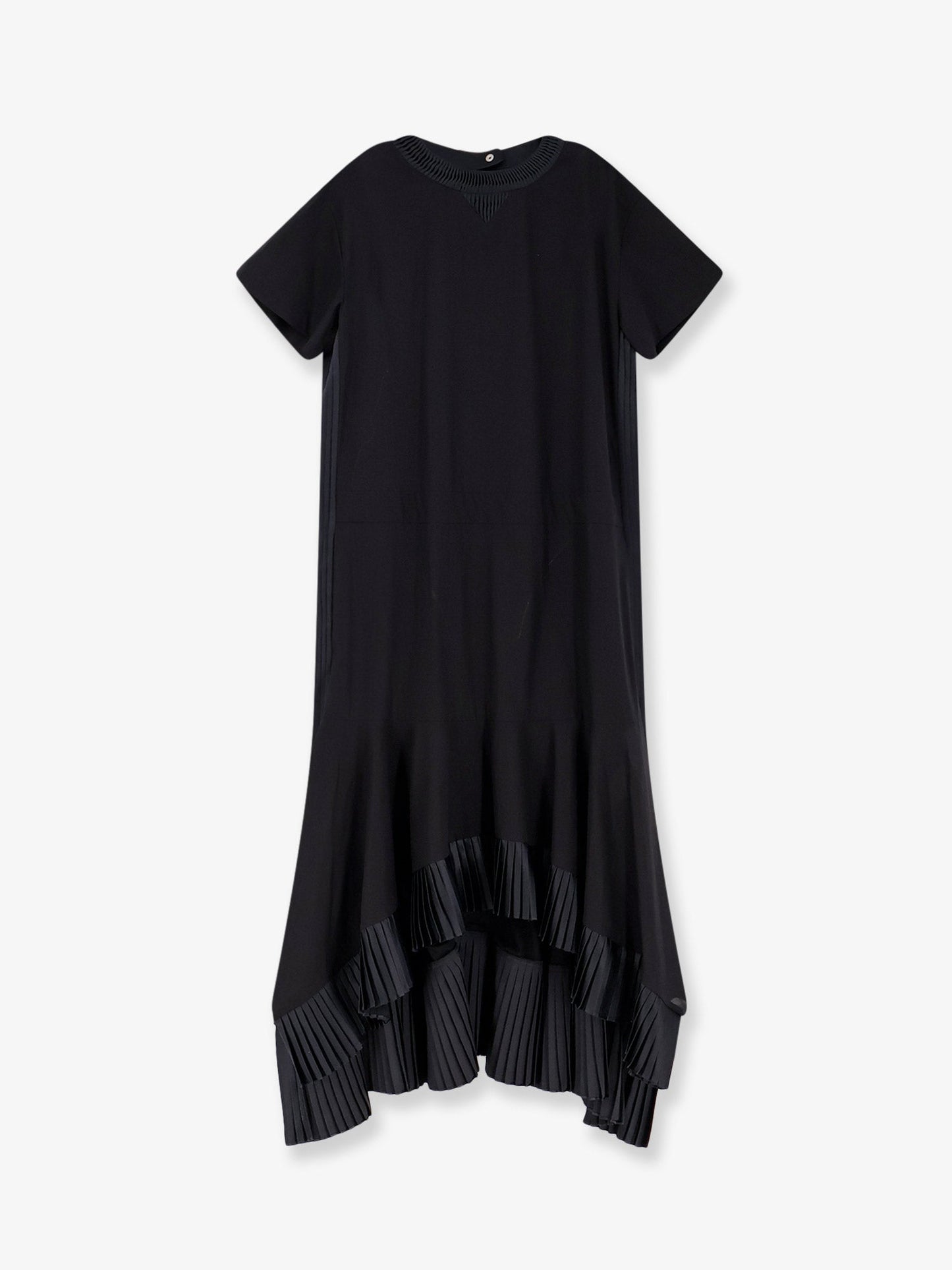 Sacai Women Cotton Dress With Pleated Details SACAI