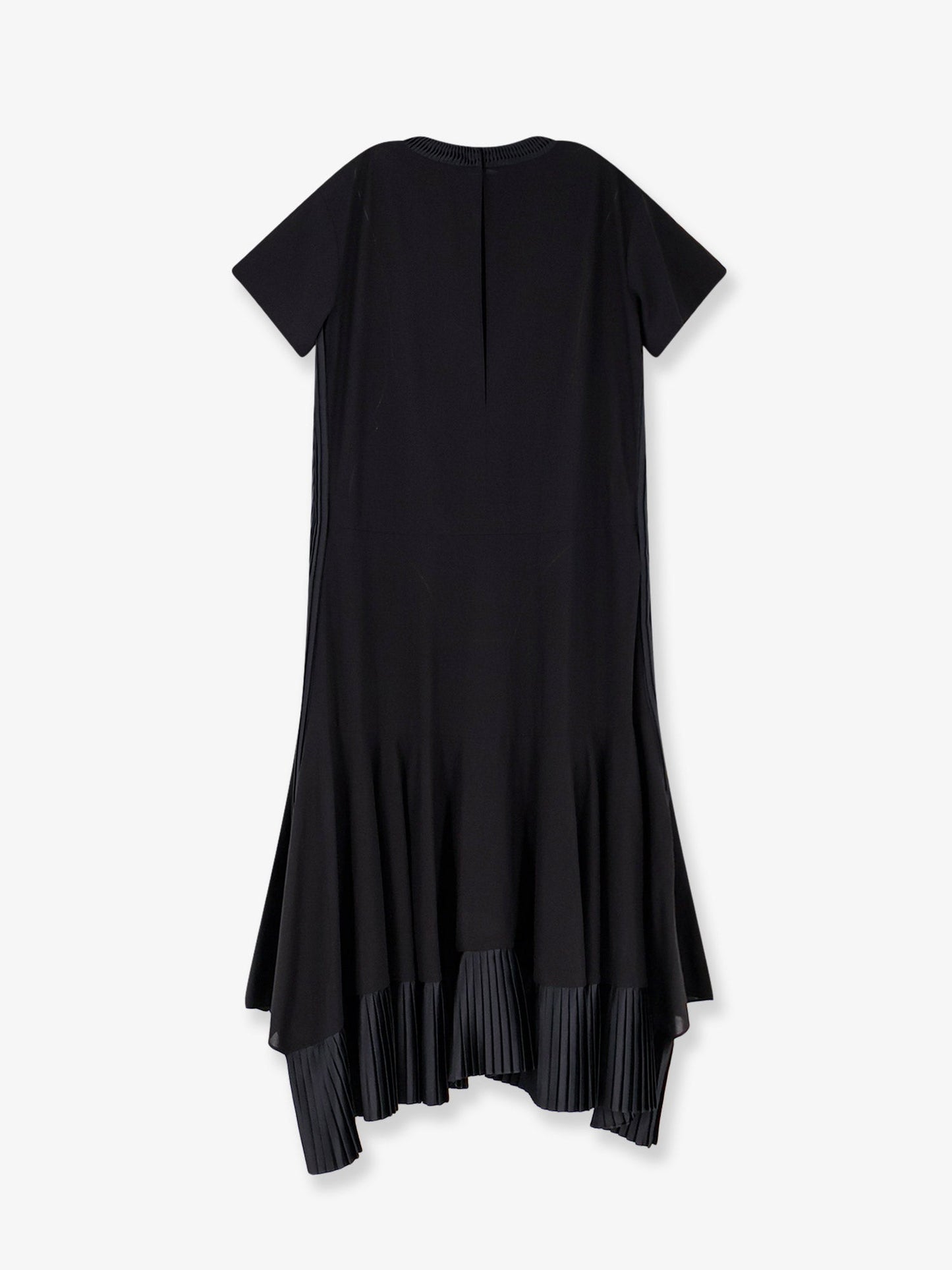 Sacai Women Cotton Dress With Pleated Details SACAI