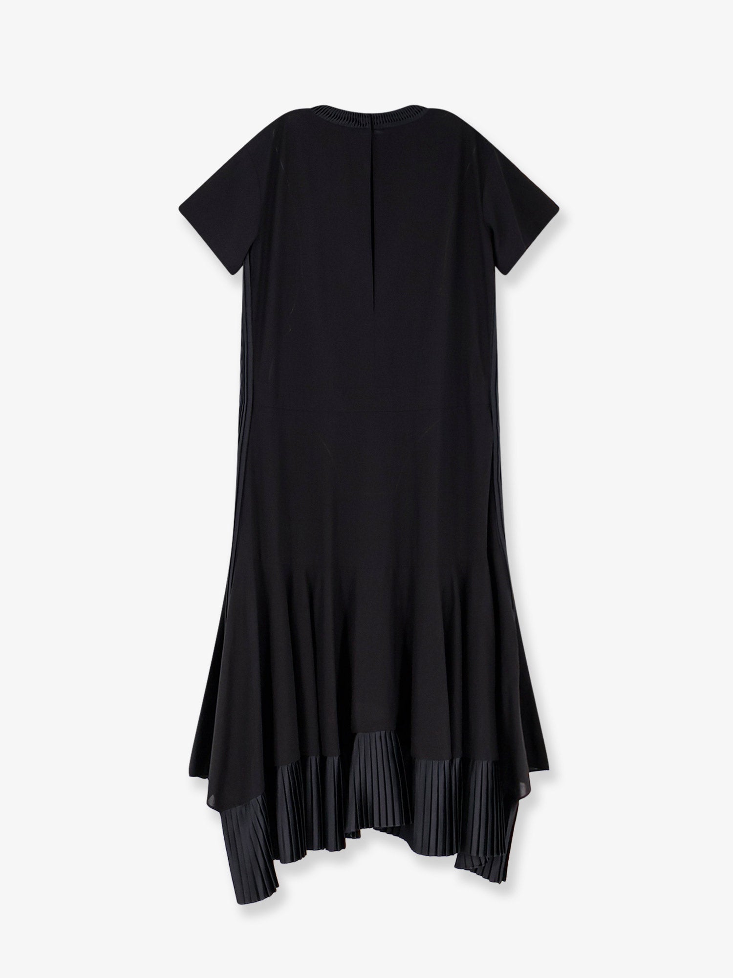 Sacai Women Cotton Dress With Pleated Details SACAI