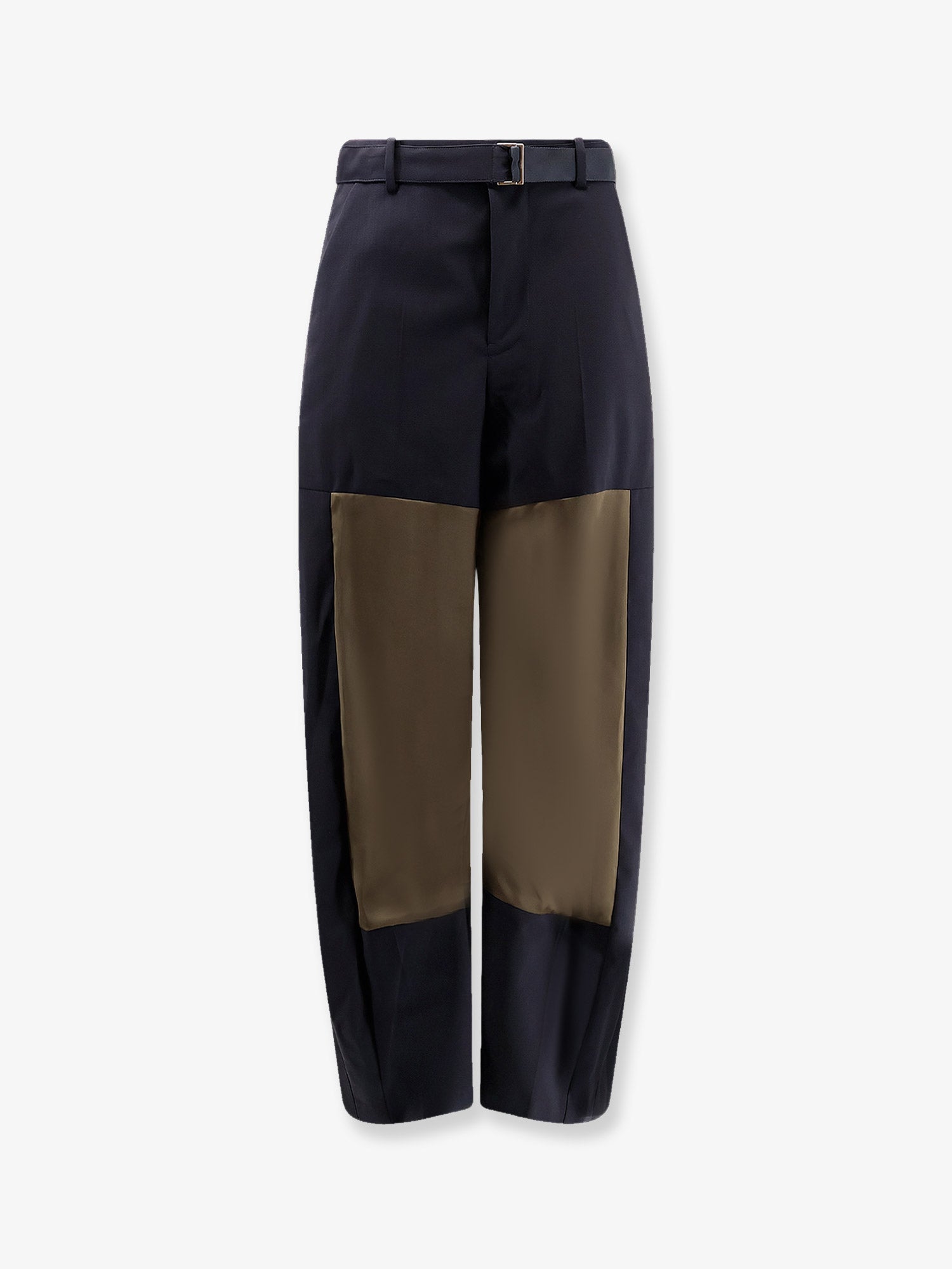 Sacai Women Wool Blend Trousers With Nylon Inserts SACAI