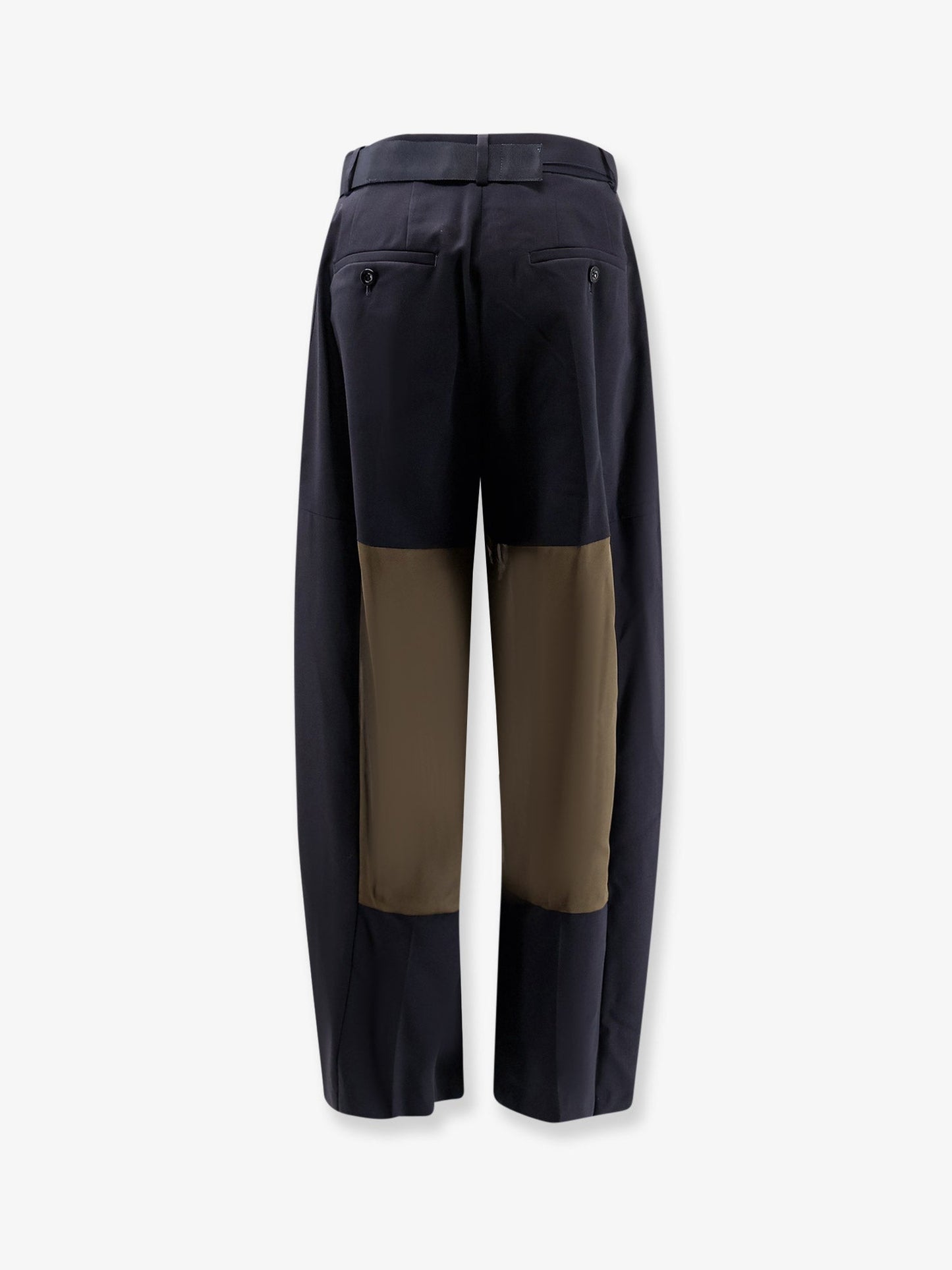 Sacai Women Wool Blend Trousers With Nylon Inserts SACAI