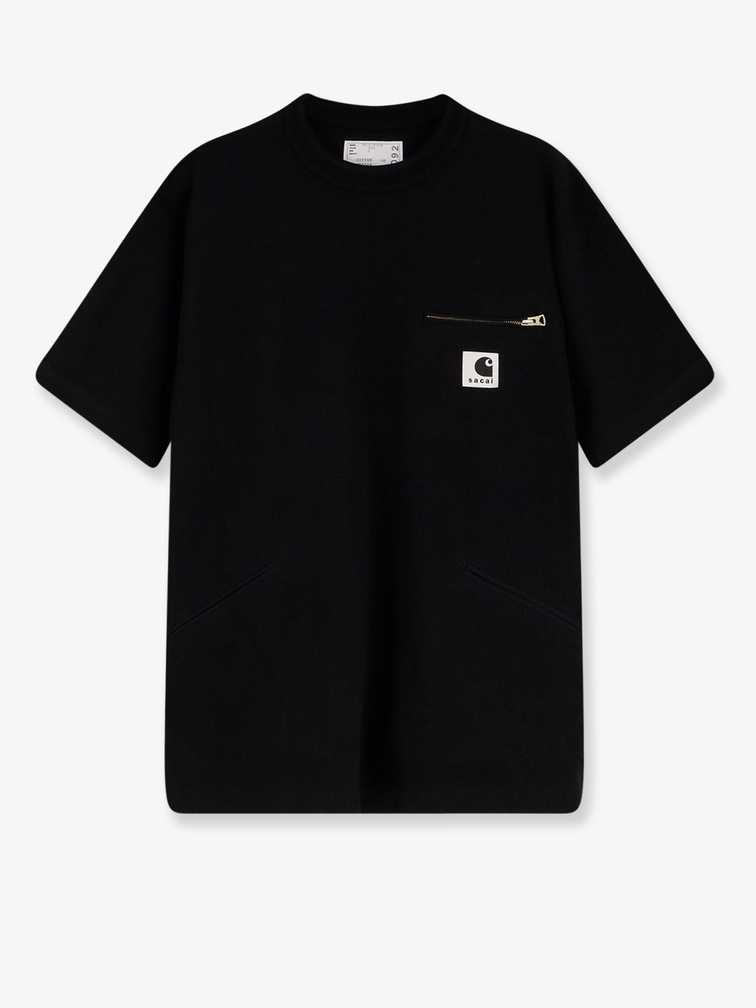 Sacai X Carhartt Wip Men Cotton T-Shirt Witht Logo Patch On The Front SACAI X CARHARTT WIP