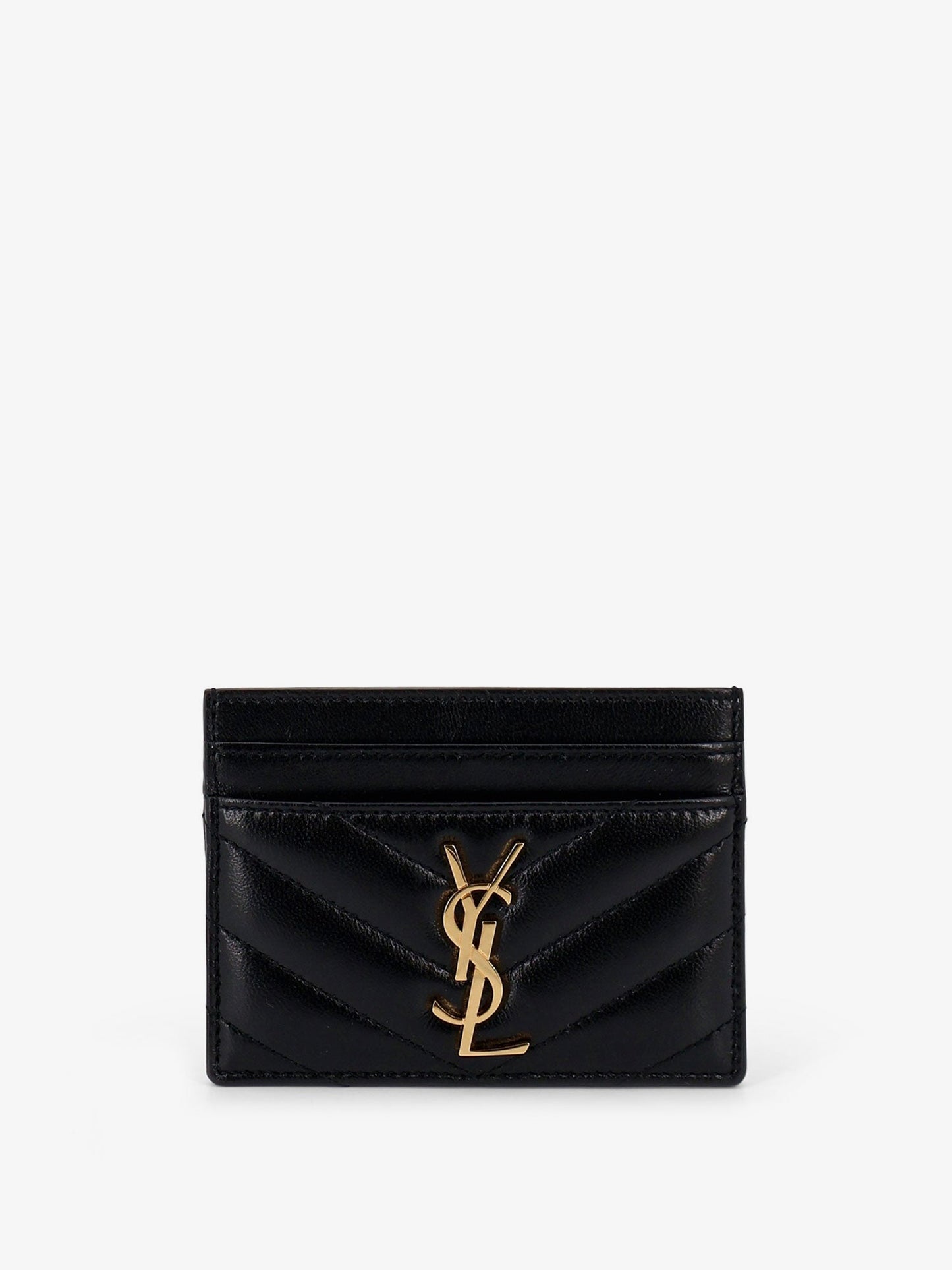 Saint Laurent Women Cassandre Leather Card Holder SAINT LAURENT