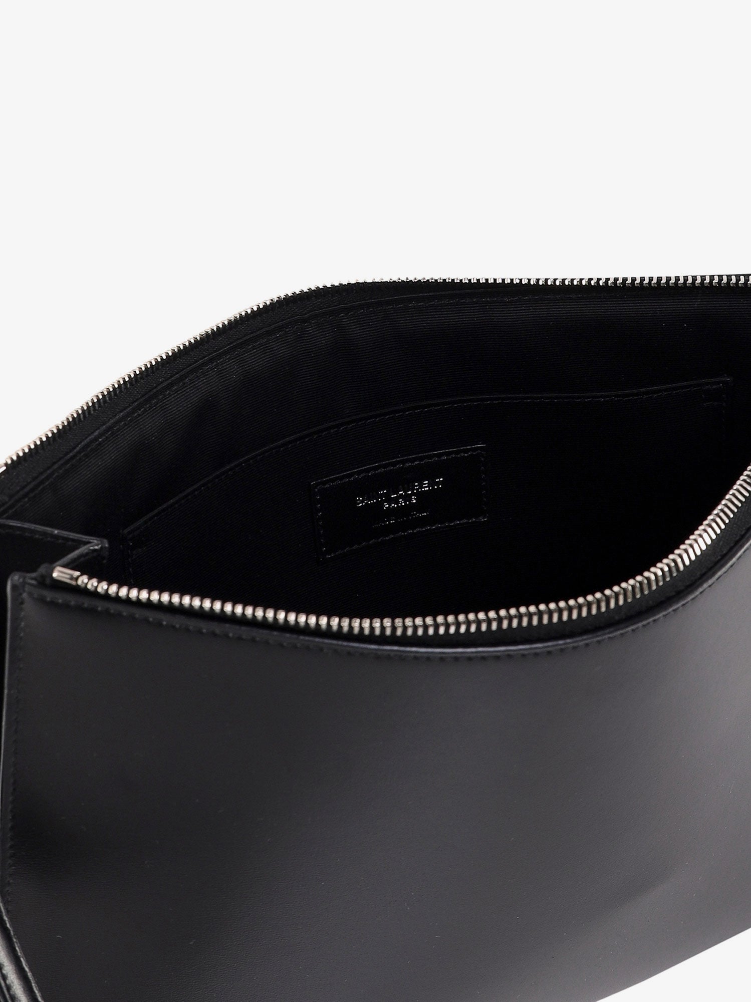 Saint Laurent Men Leather Clutch With Monogram Detail SAINT LAURENT