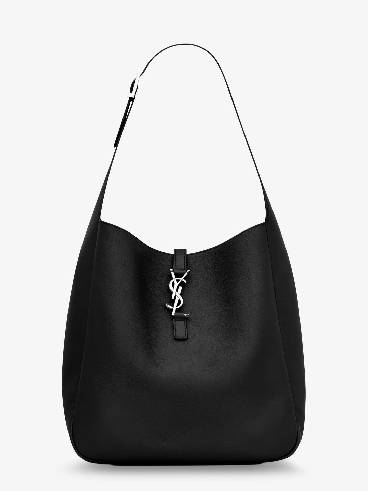 Saint Laurent Women Le 5 Ã  7 Leather Shoulder Bag With Metal Cassandre Logo SAINT LAURENT