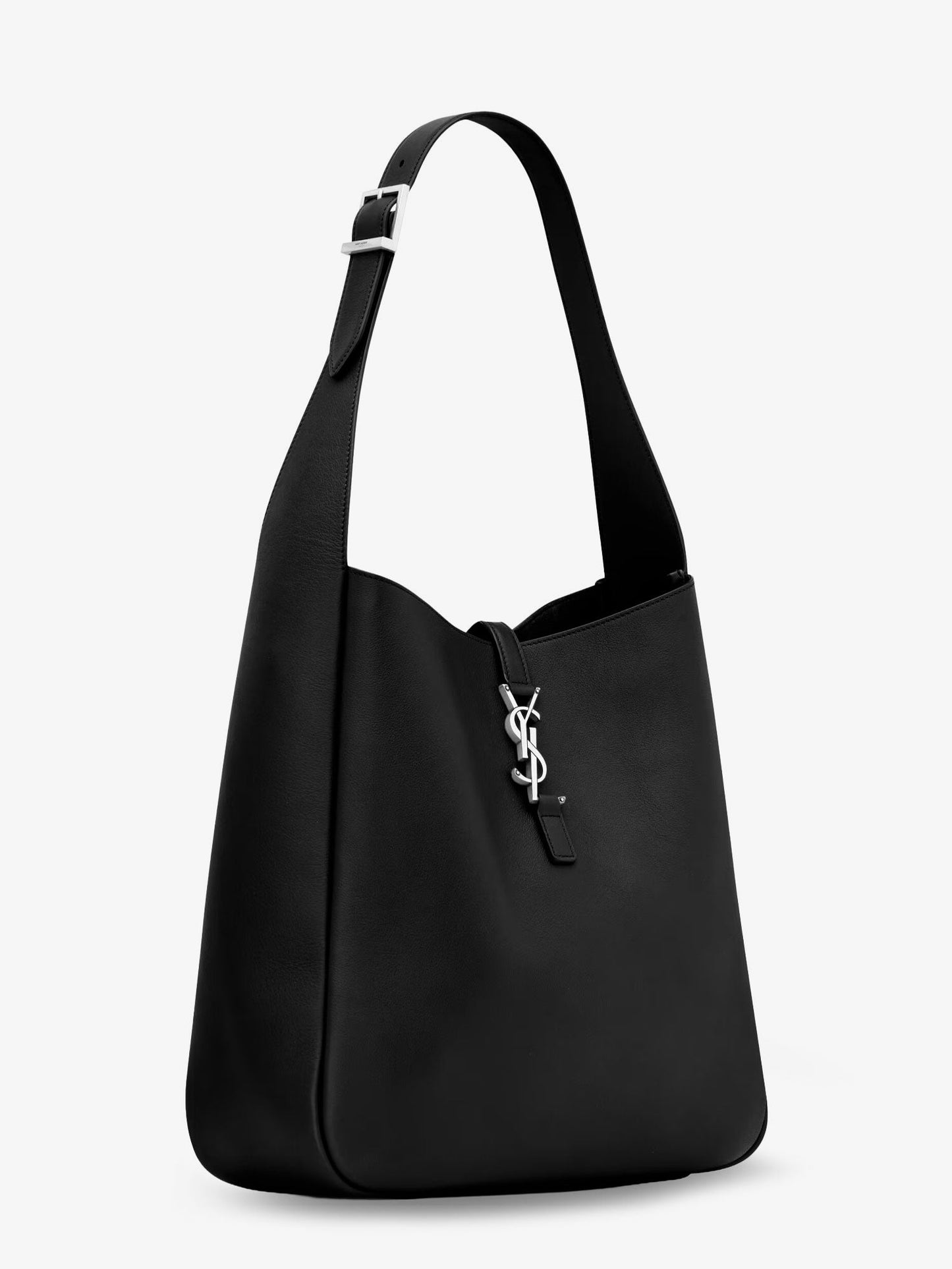 Saint Laurent Women Le 5 Ã  7 Leather Shoulder Bag With Metal Cassandre Logo SAINT LAURENT