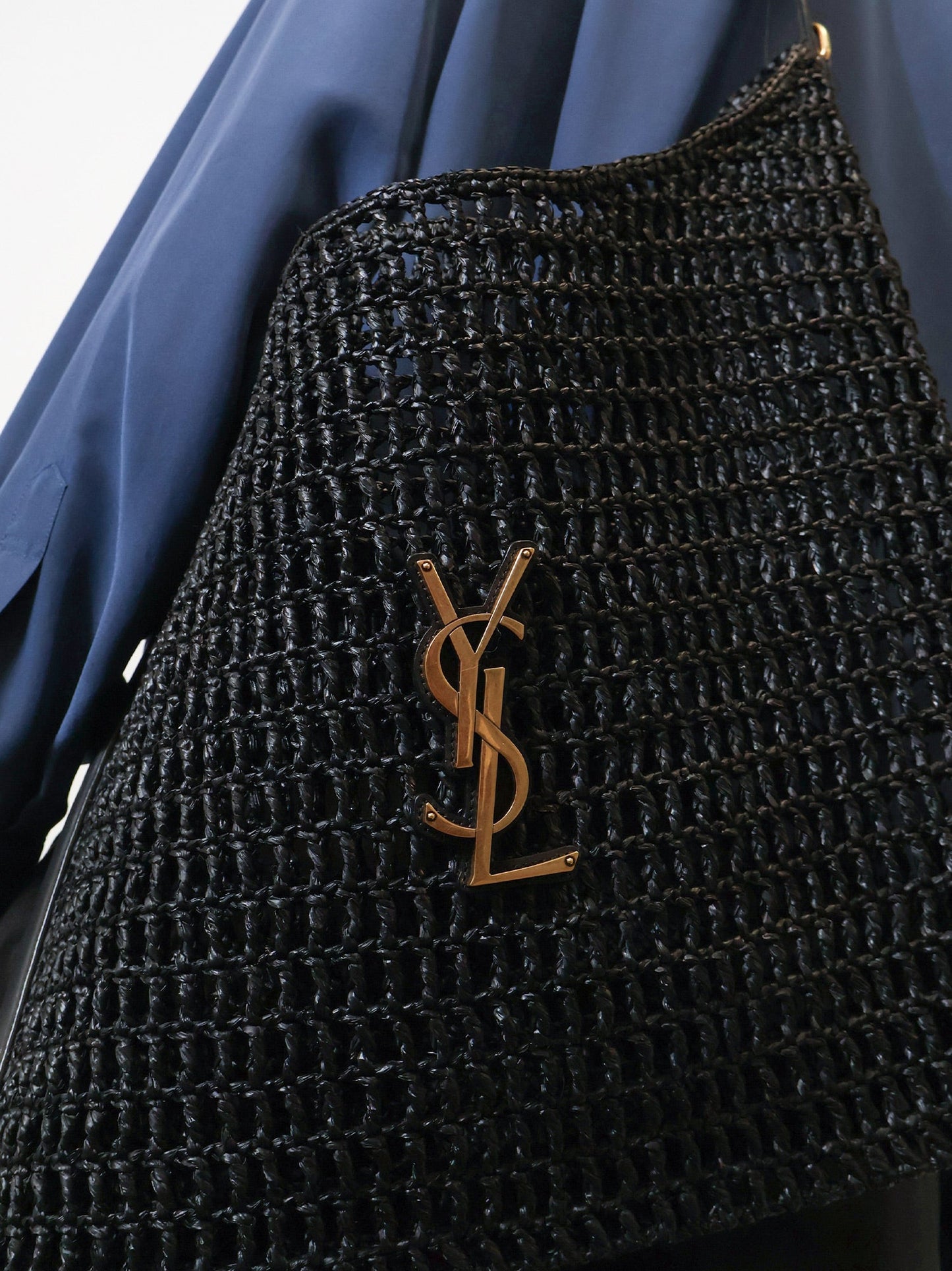 Saint Laurent Men Raffia Shoulder Bag SAINT LAURENT