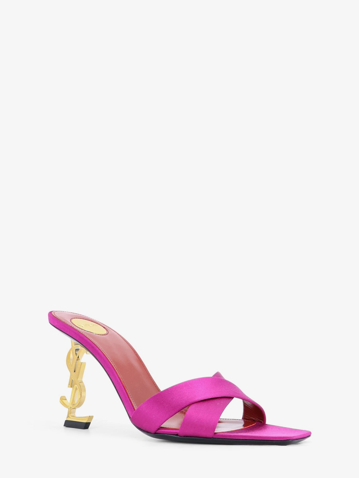 Saint Laurent Women Opyum Satin Sandals SAINT LAURENT