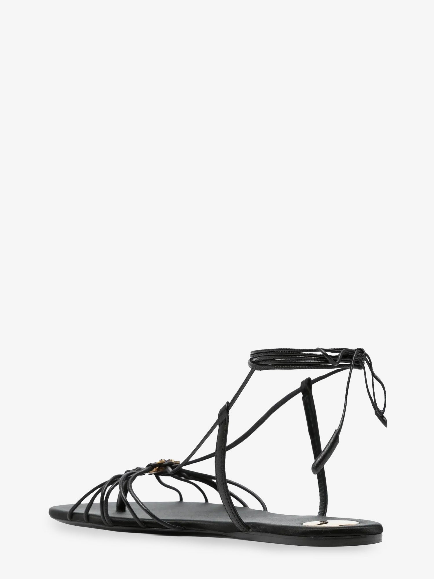 Saint Laurent Women Babylone Leather Sandals SAINT LAURENT