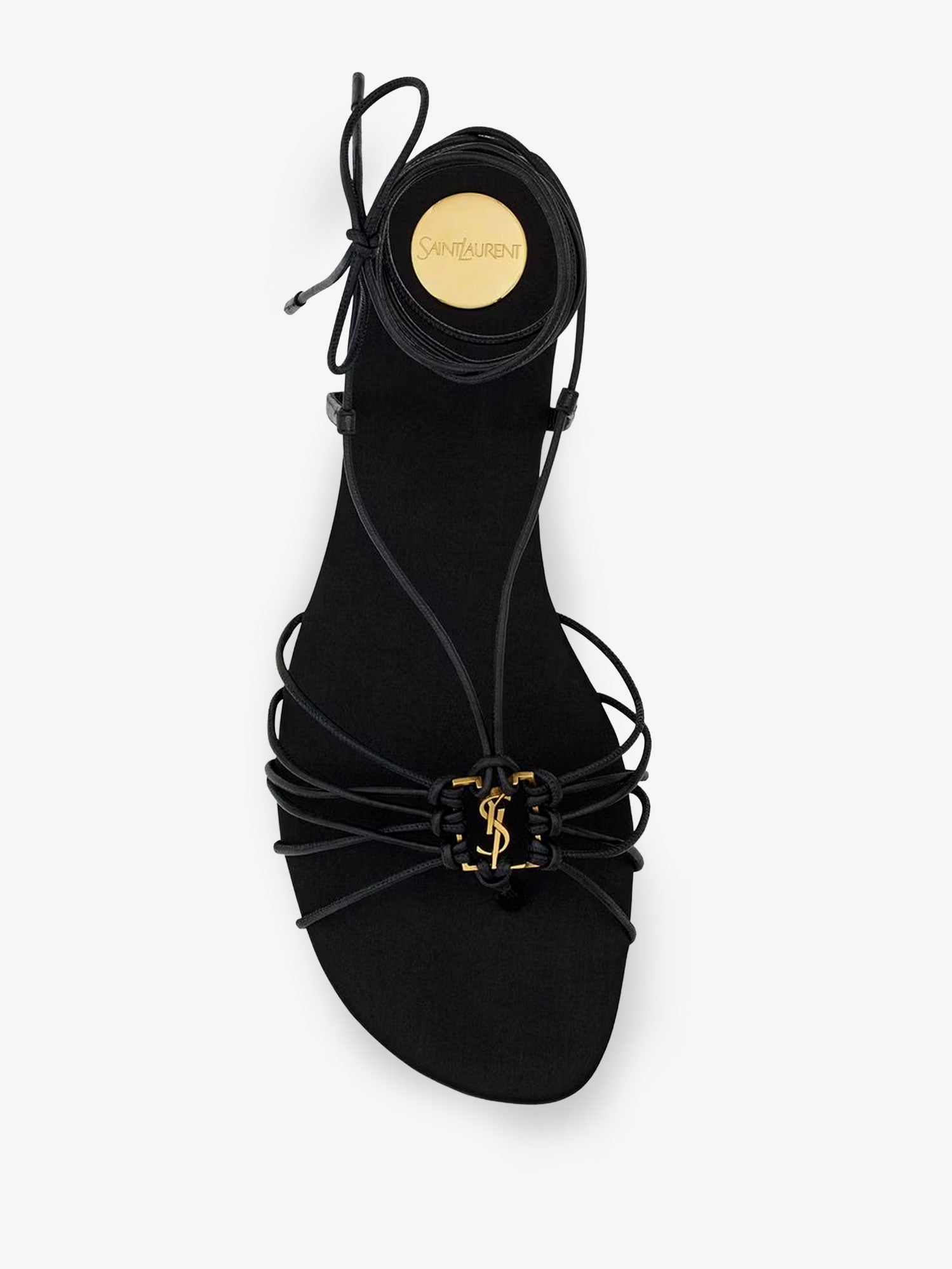 Saint Laurent Women Babylone Leather Sandals SAINT LAURENT