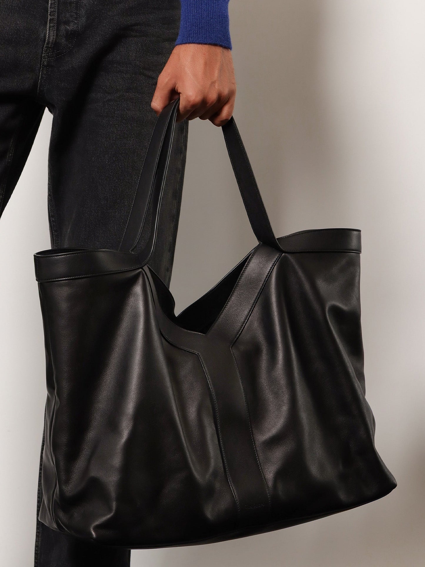Saint Laurent Men Y Oversize Leather Tote Bag SAINT LAURENT