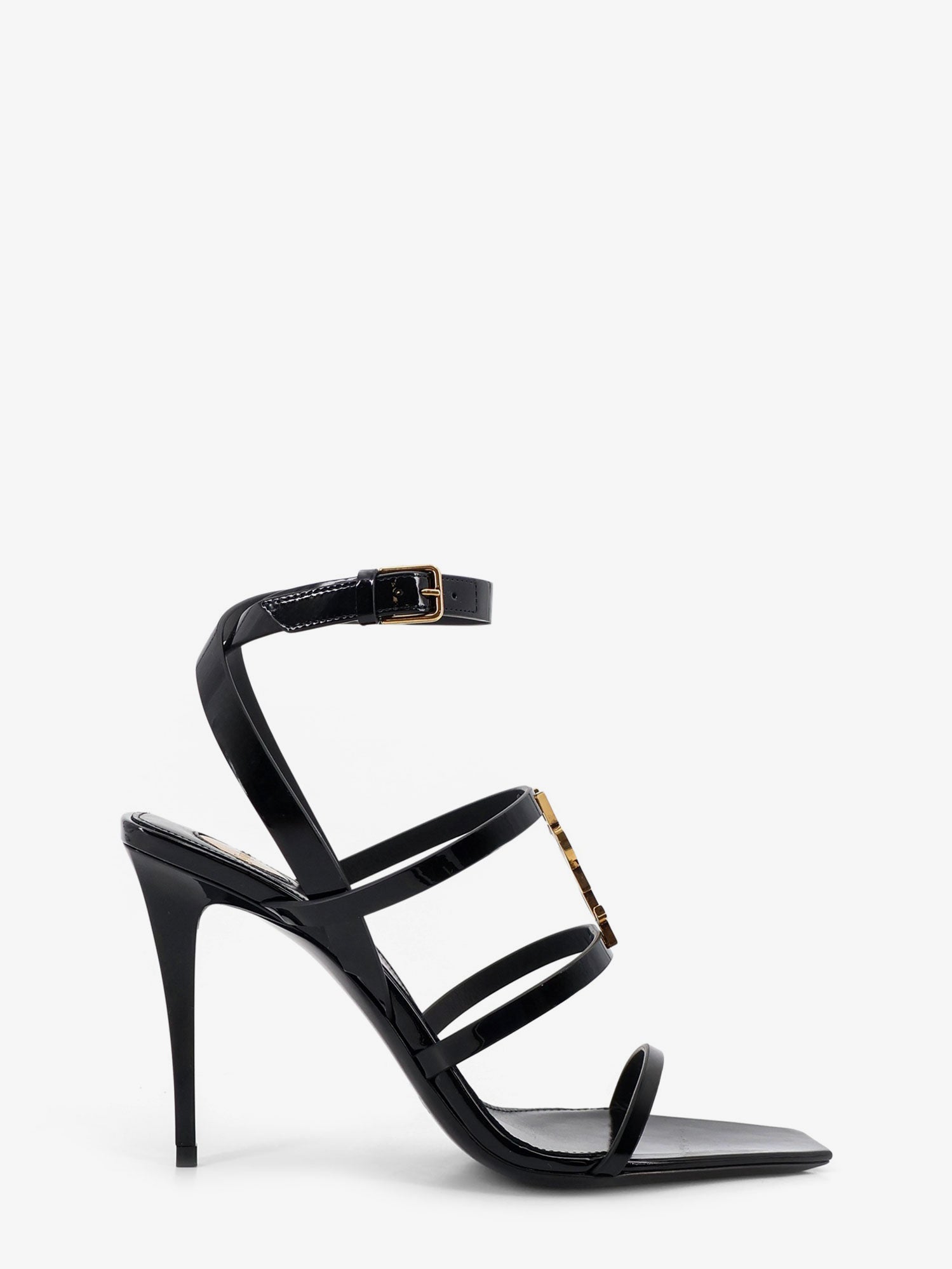 Saint Laurent Women Cassandre Patent Leather Sandals SAINT LAURENT