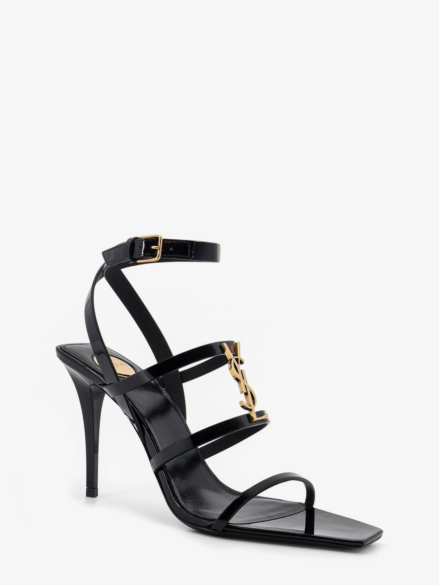 Saint Laurent Women Cassandre Patent Leather Sandals SAINT LAURENT