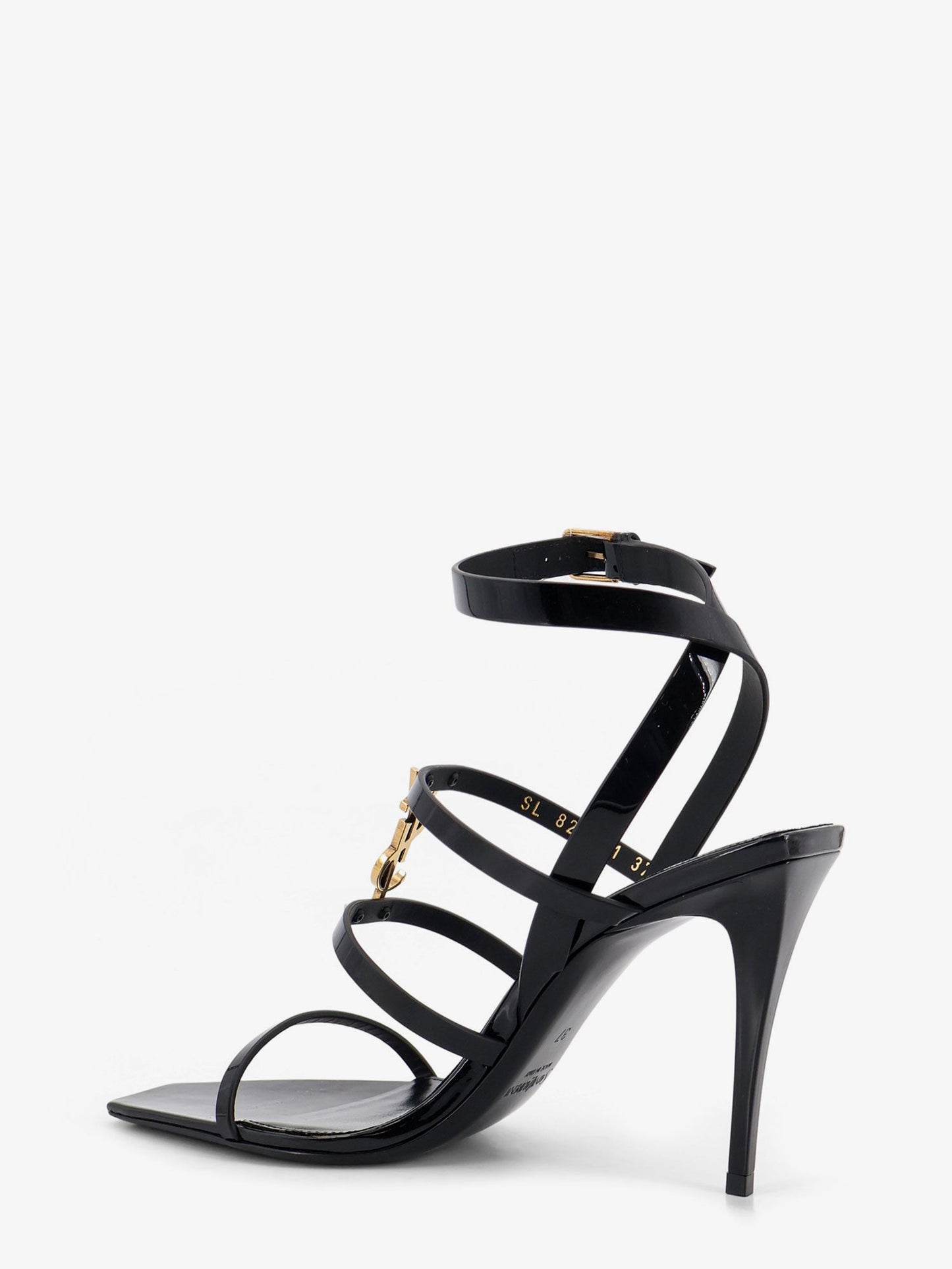 Saint Laurent Women Cassandre Patent Leather Sandals SAINT LAURENT