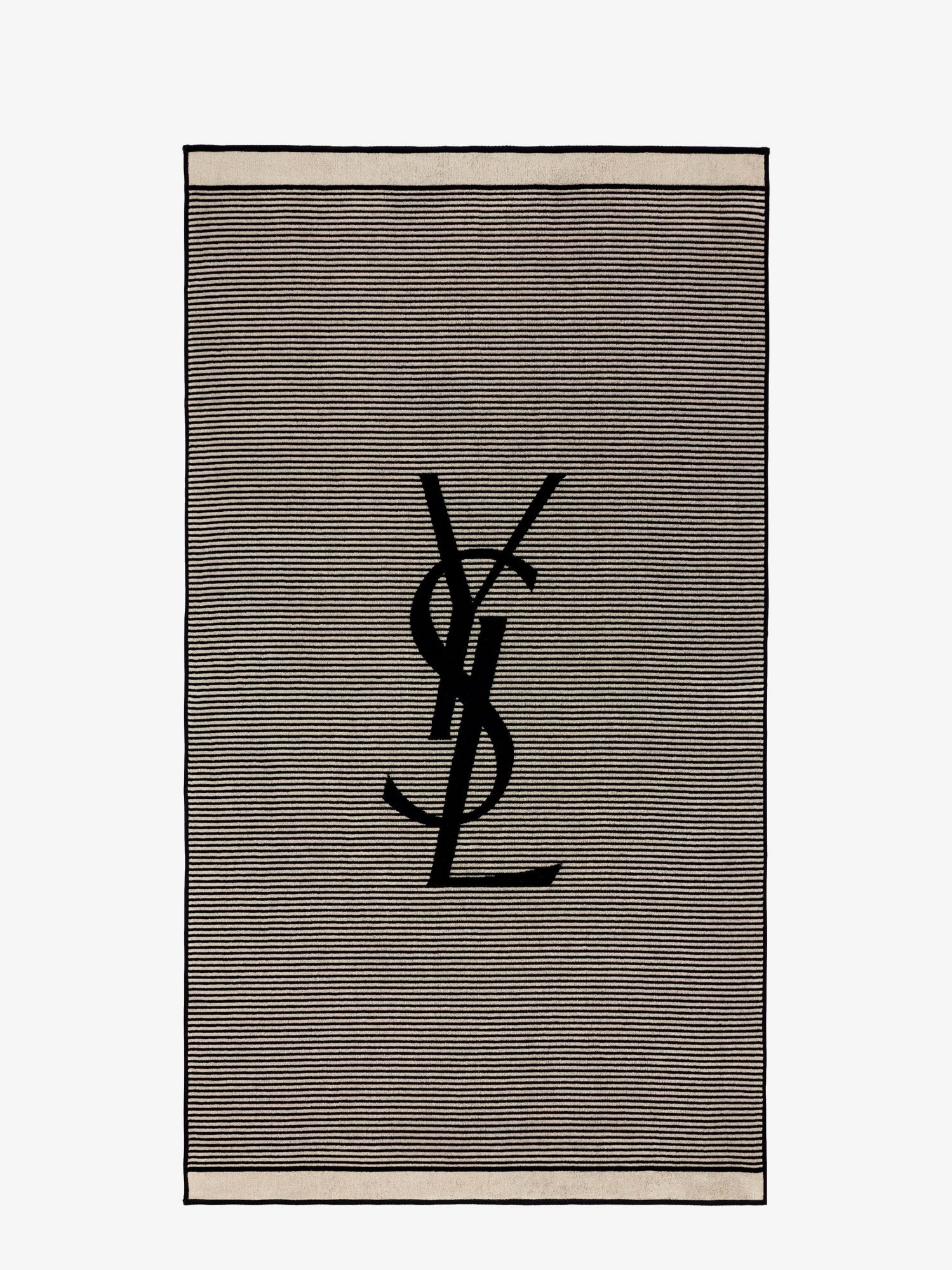 Saint Laurent Women Certified Cotton Striped Beach Towel SAINT LAURENT