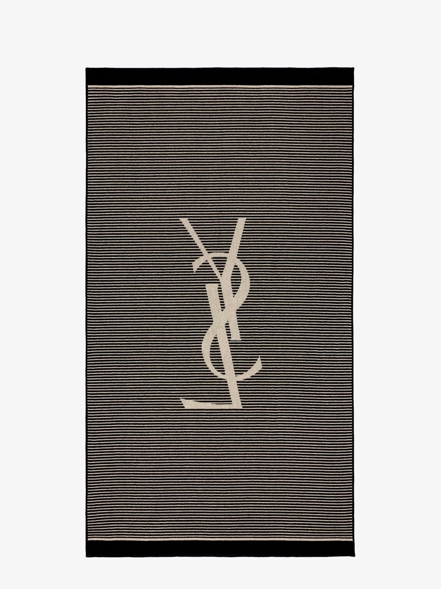 Saint Laurent Women Certified Cotton Striped Beach Towel SAINT LAURENT