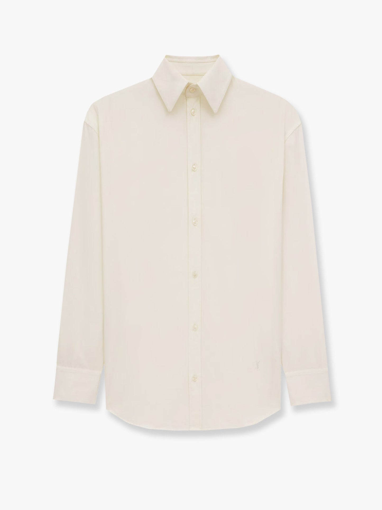 Saint Laurent Women Certified Cotton Shirt With Monogram Embroidery SAINT LAURENT