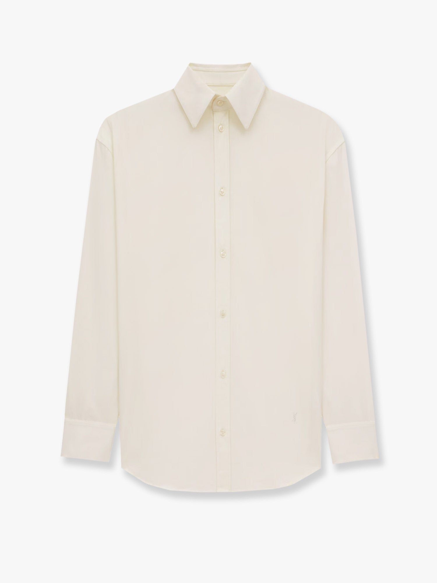 Saint Laurent Women Certified Cotton Shirt With Monogram Embroidery SAINT LAURENT