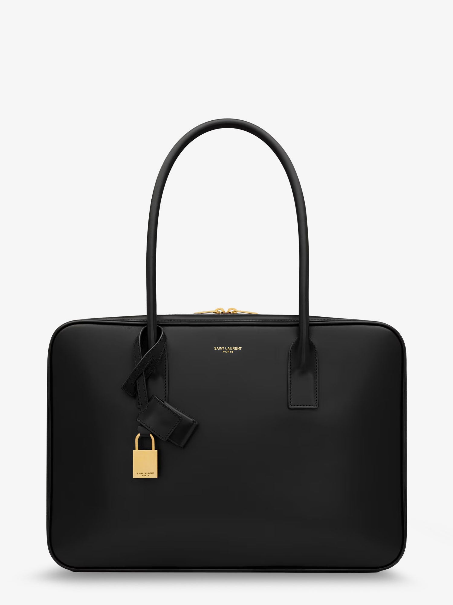 Saint Laurent Women Sac De Jour In Box Leather Handbag With Metal Padlock Detail SAINT LAURENT