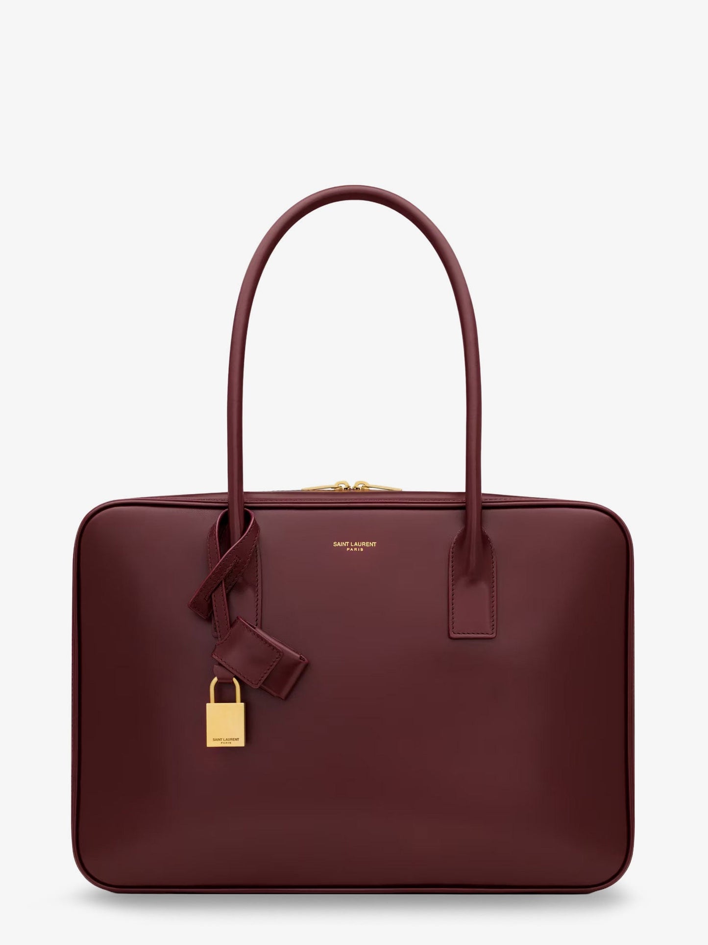 Saint Laurent Women Sac De Jour In Box Leather Handbag With Metal Lock Detail SAINT LAURENT