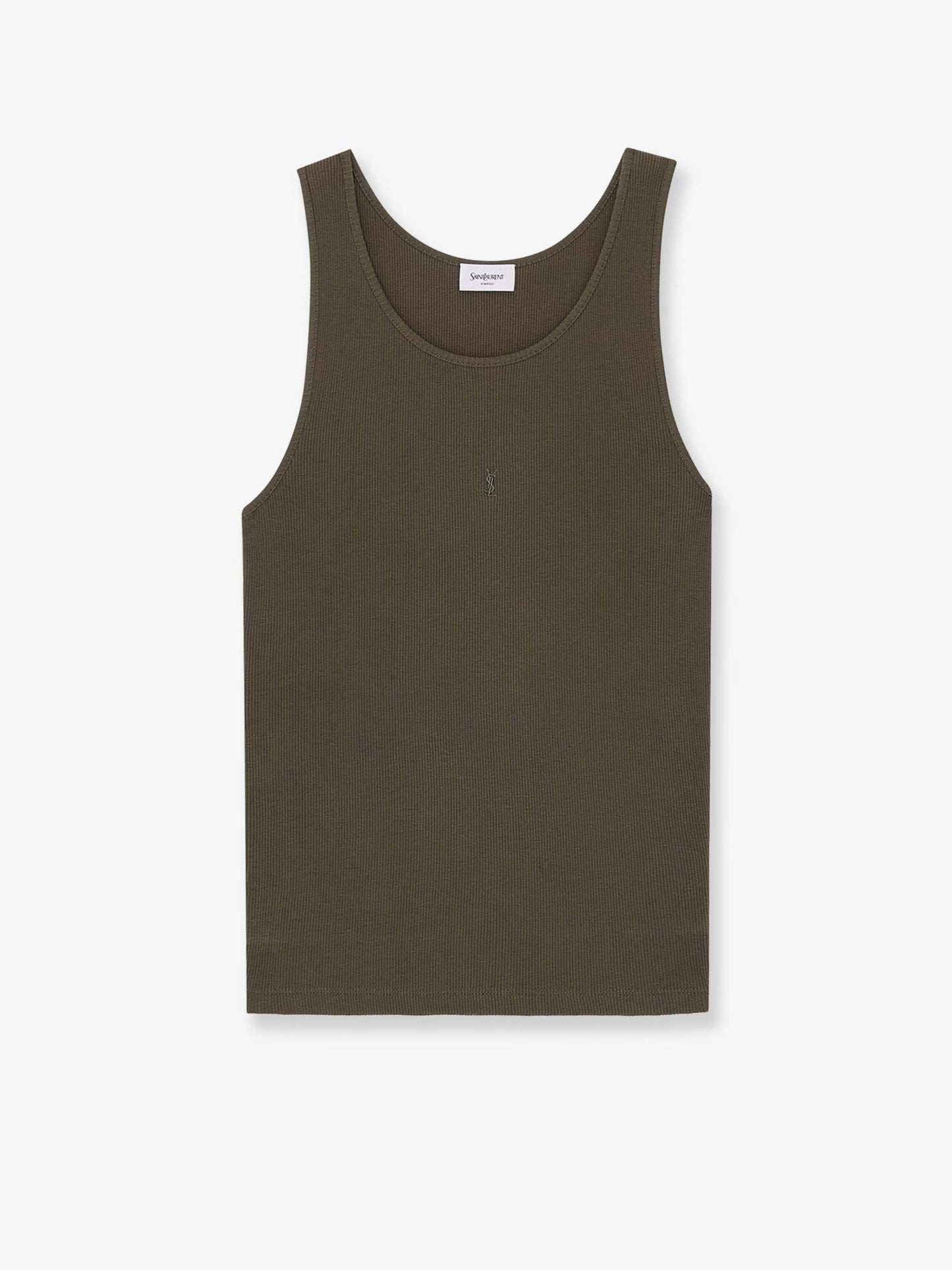 Saint Laurent Women Ribbed Cotton Top SAINT LAURENT